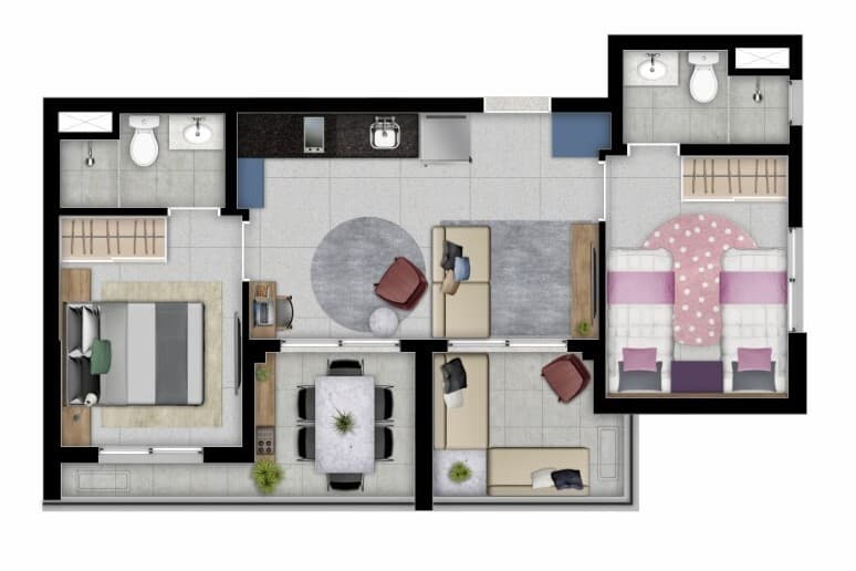 Planta 6 — Lucky Praça Sílvio Romero - Residencial