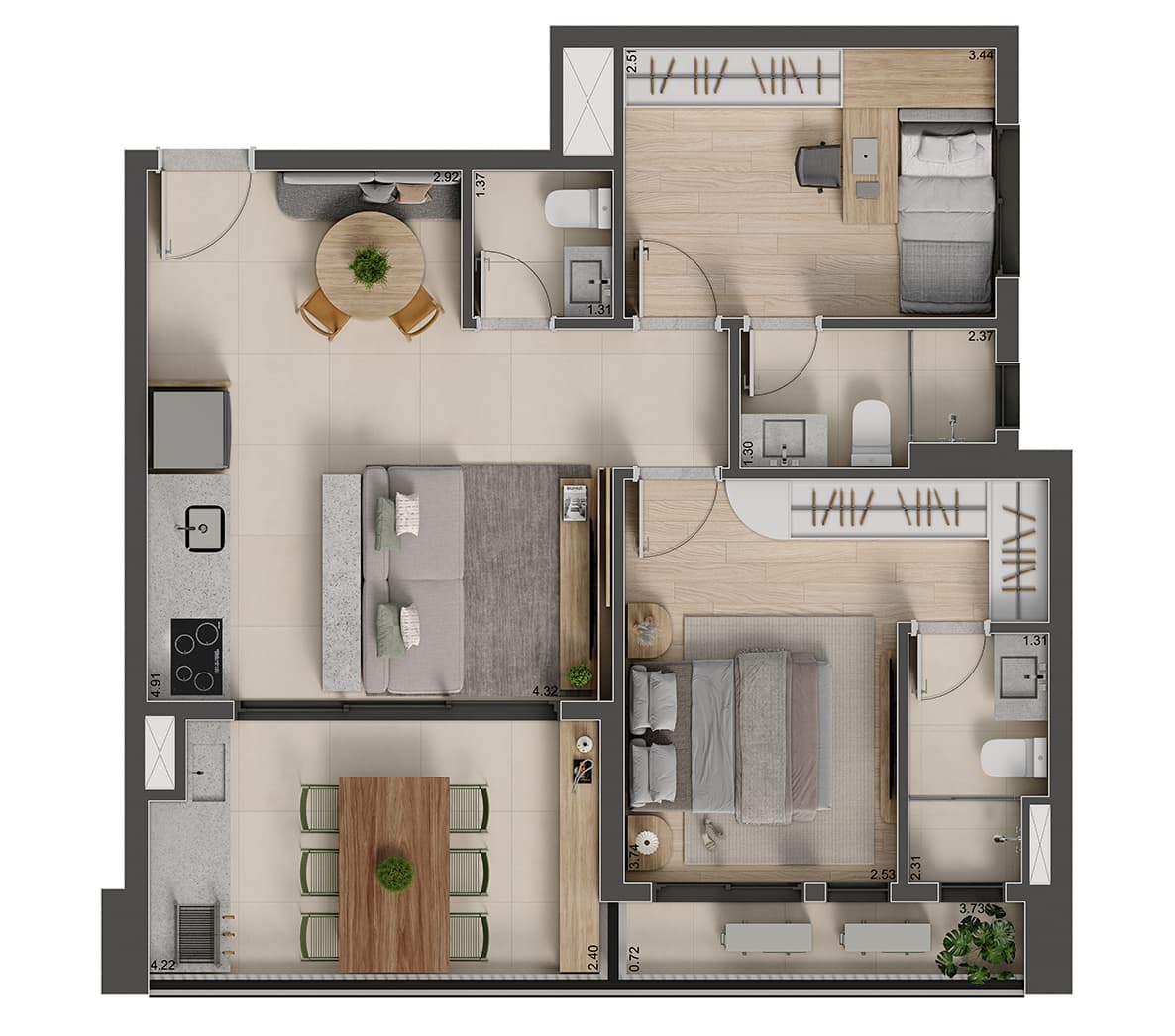 Planta 1 — Villa Chácara Inglesa