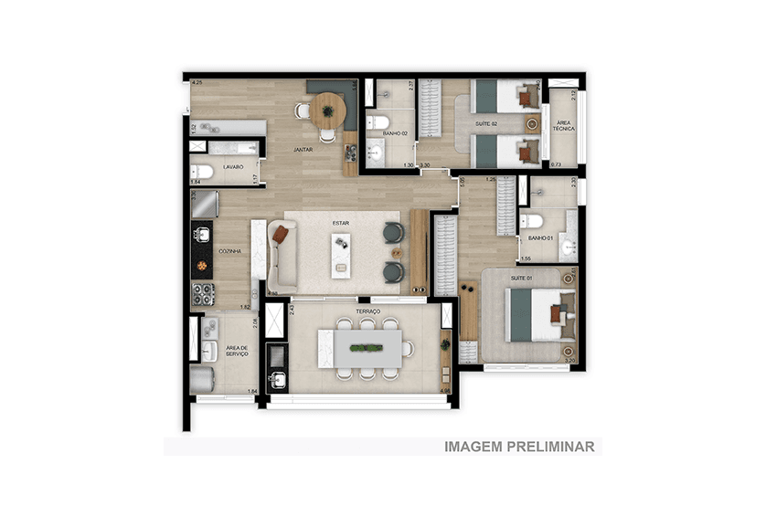 Planta 4 — Walk Belém by Diálogo - Residencial