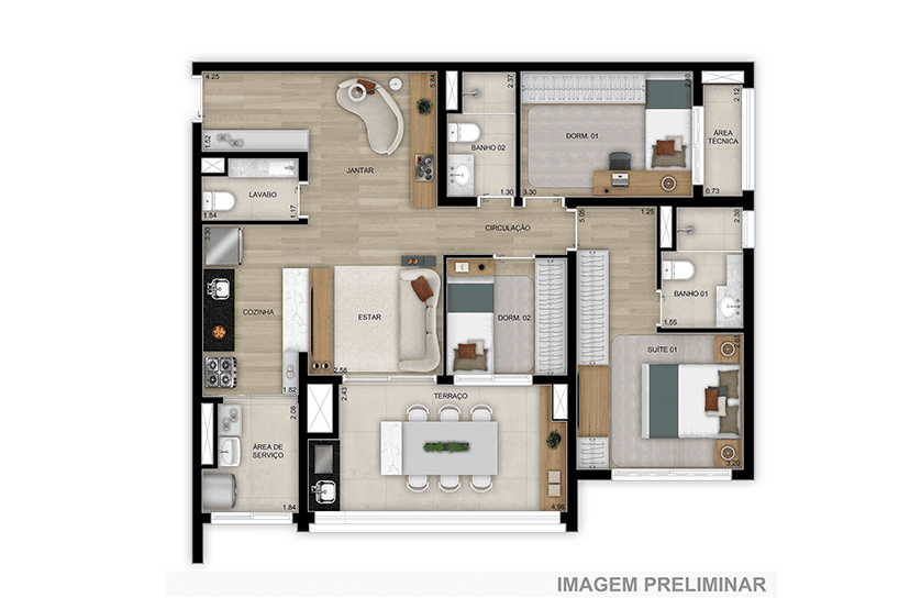 Planta 5 — Walk Belém by Diálogo - Residencial
