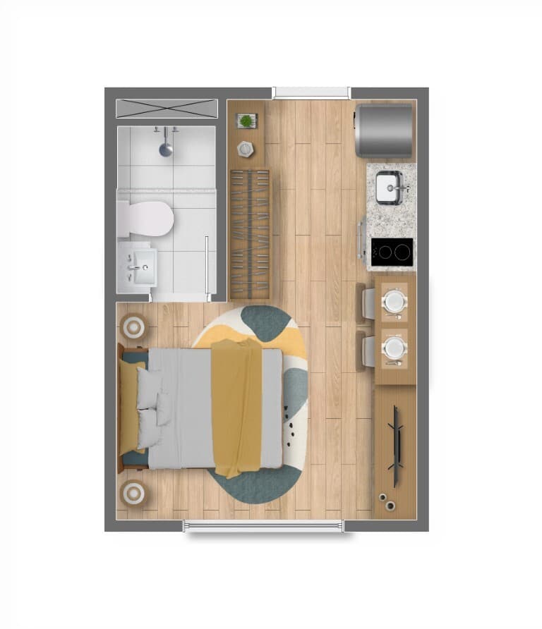 Planta 1 — Estação Dom Bosco - Residencial