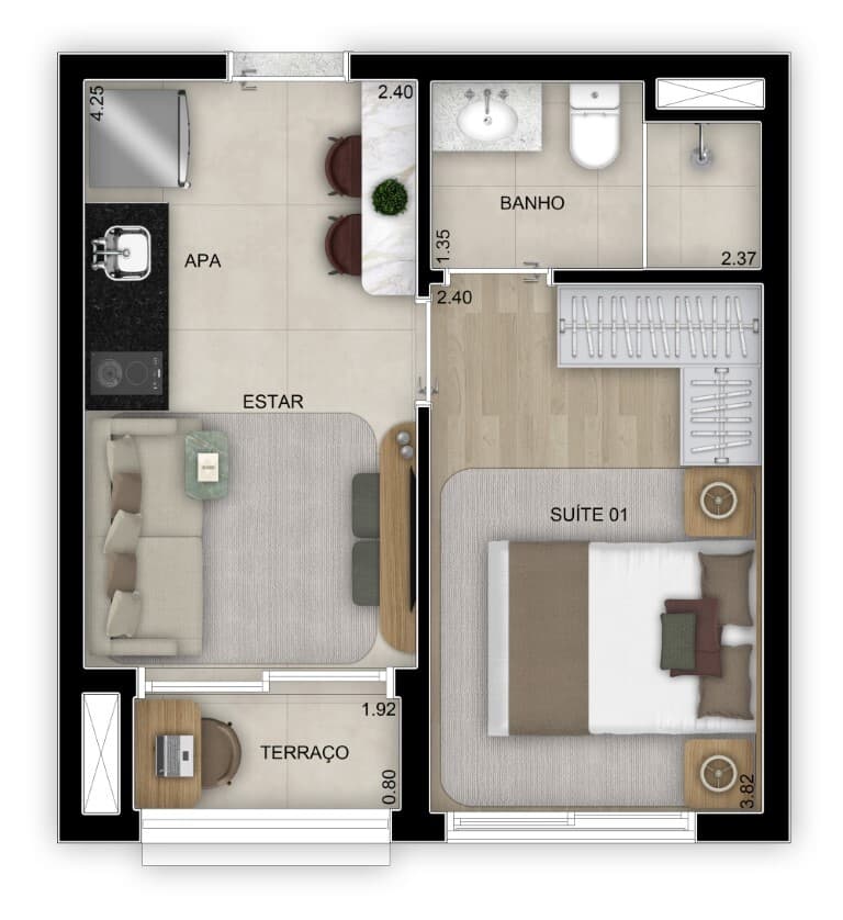 Planta 3 — Bosque Diálogo Jd. Prudência - Residencial