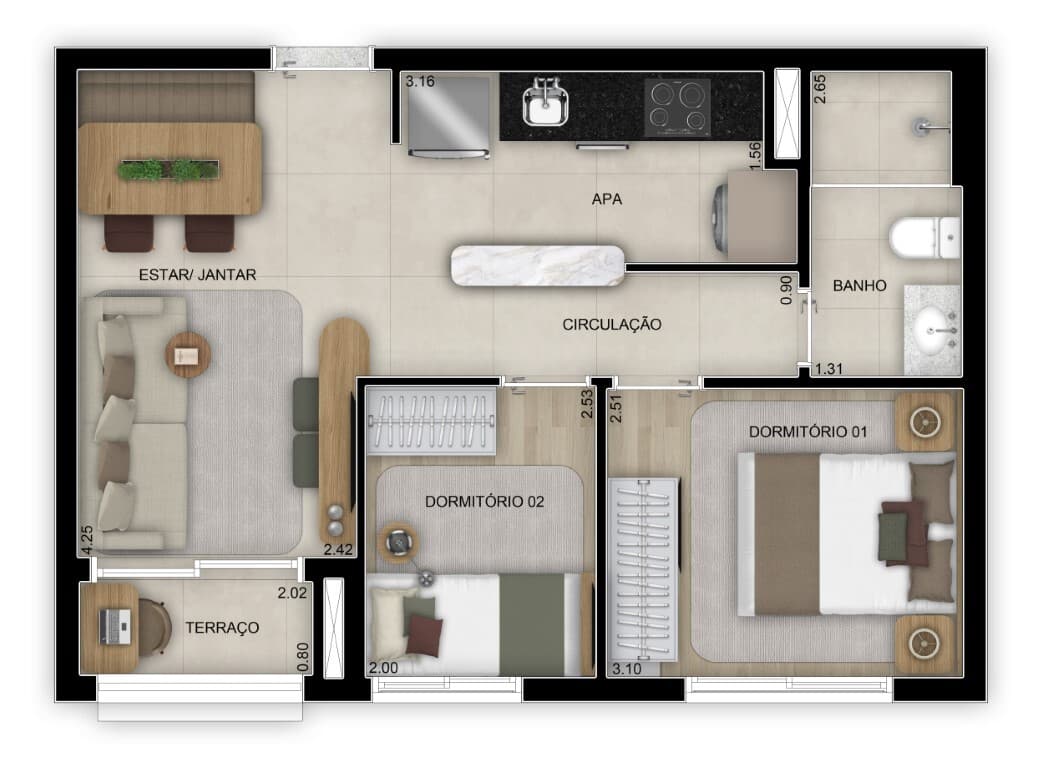 Planta 4 — Bosque Diálogo Jd. Prudência - Residencial