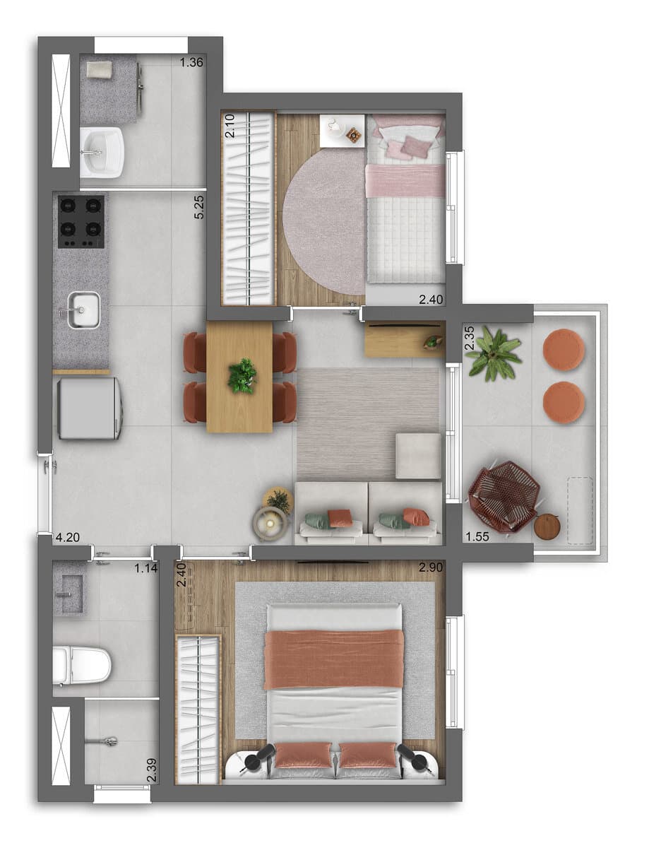 Planta 4 — Viva Benx Estação Campo Belo - Residencial