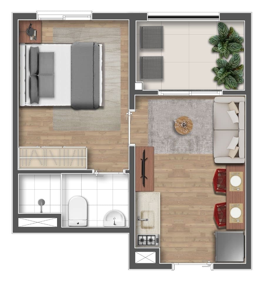 Planta 4 — Mundo Apto Brooklin