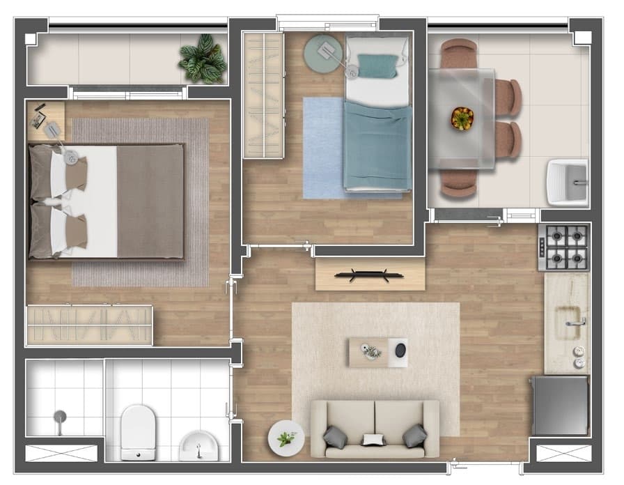 Planta 5 — Mundo Apto Brooklin