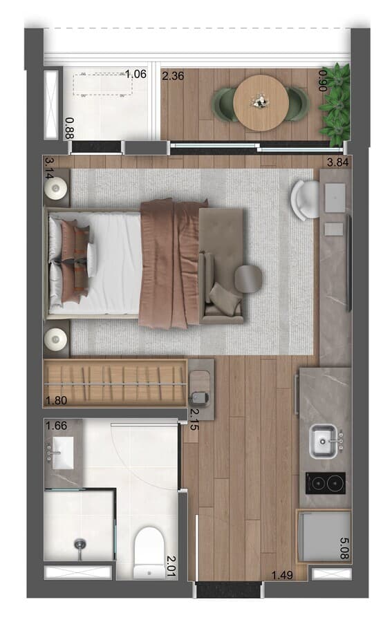 Planta 3 — Hi Vila Clementino - Residencial