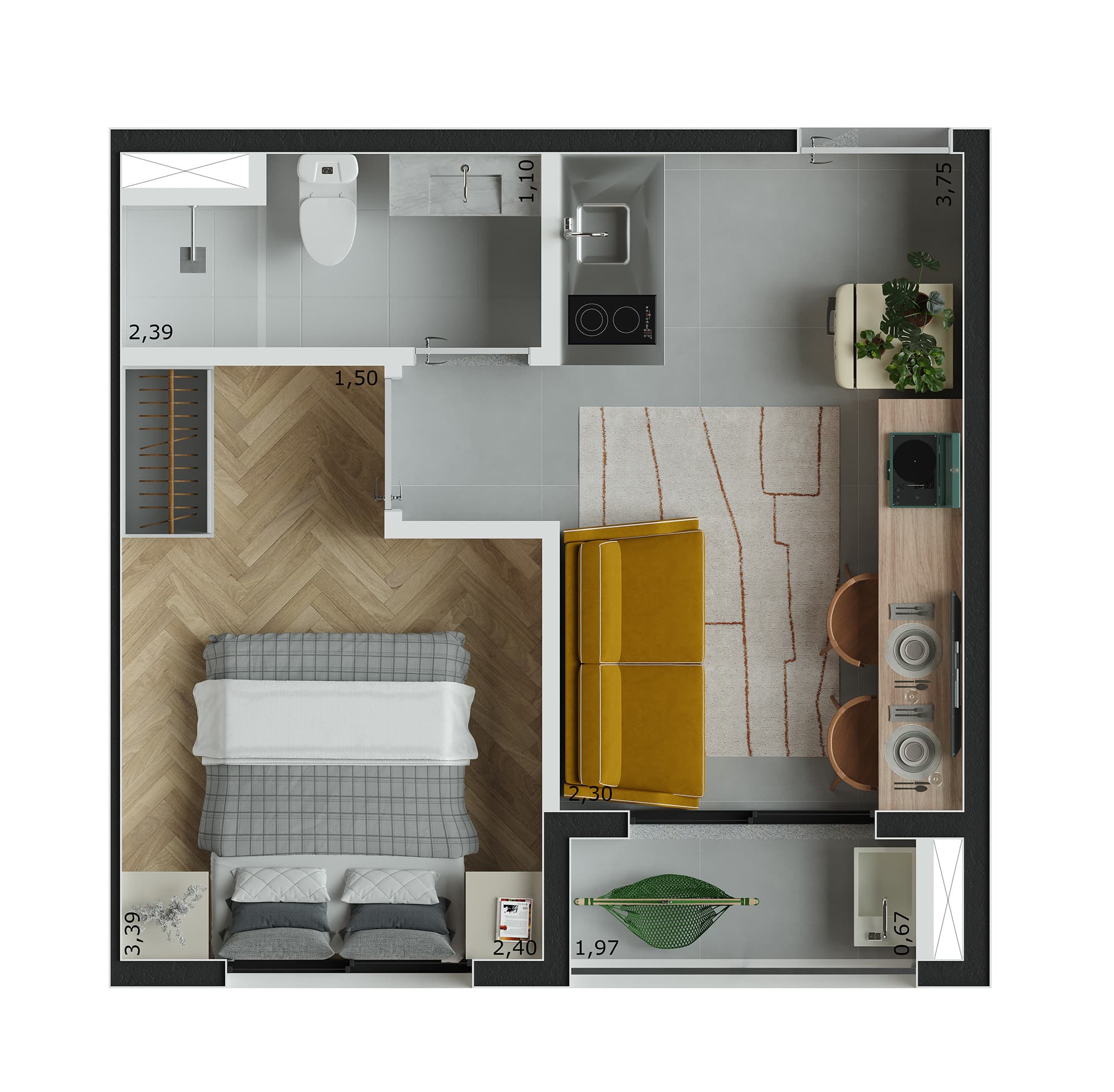 Planta 3 — Nurban Barão de Campinas - Residencial