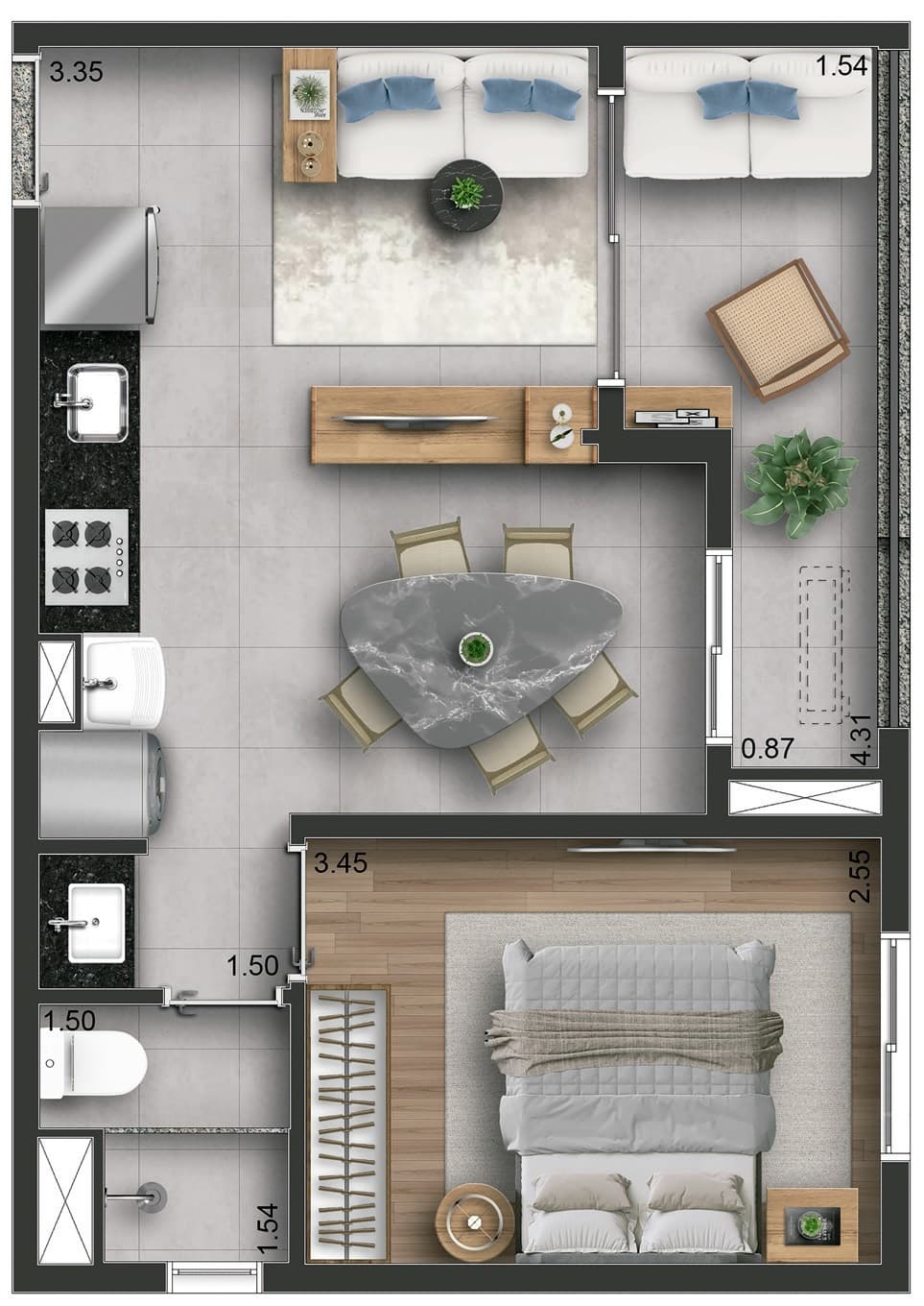 Planta 4 — Today Campo Belo - Residencial