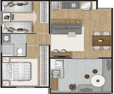 Planta 3 — Constantino Campo Belo - Residencial
