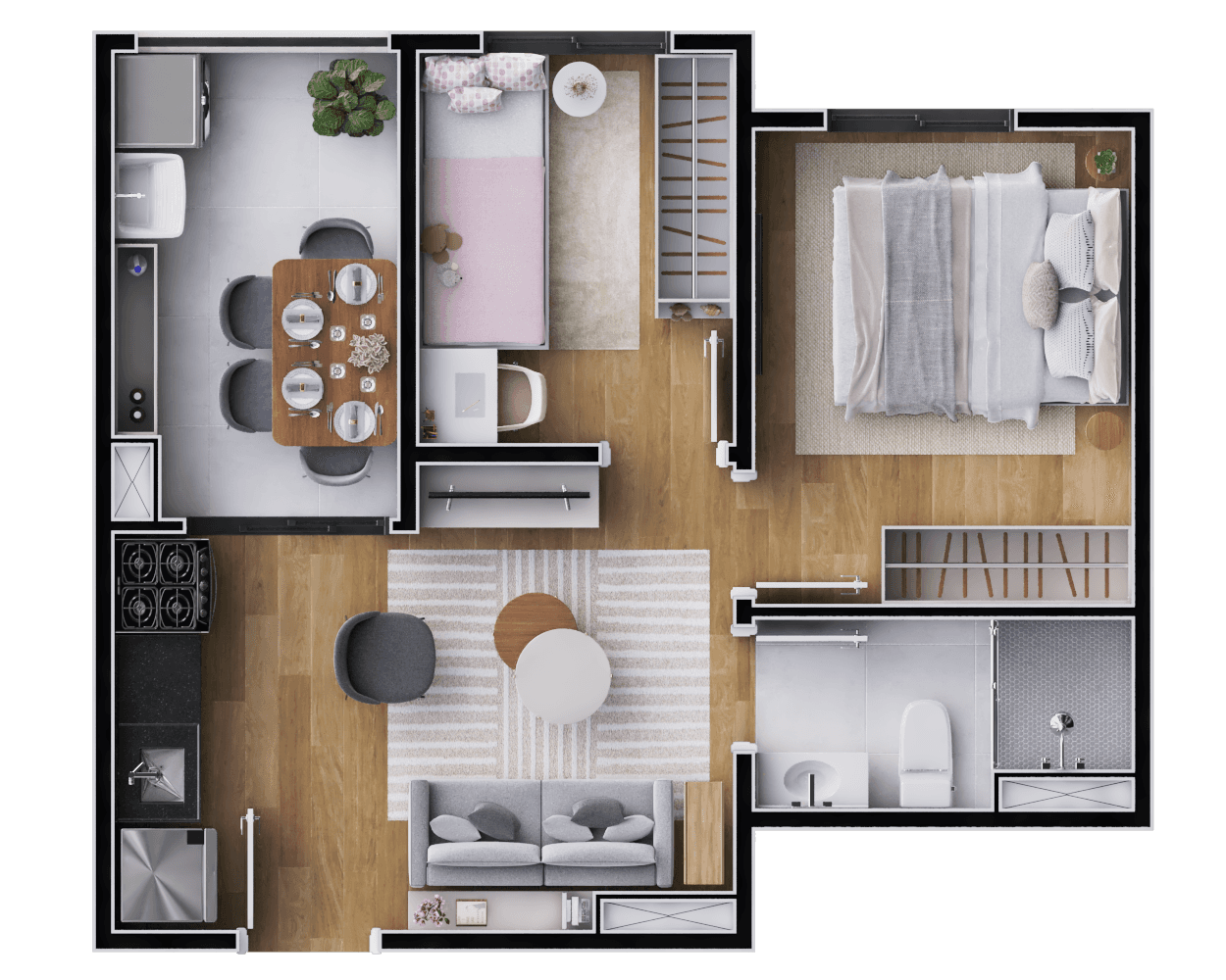Planta 1 — Pin Barra Funda - Residencial