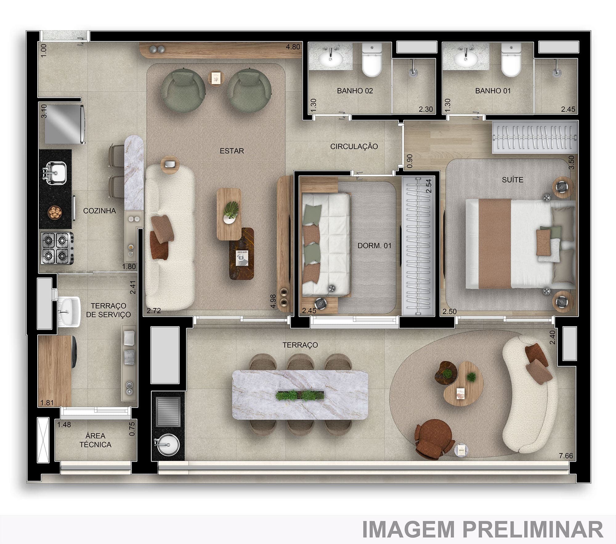 Planta 3 — BoulevarDiálogo Butantã