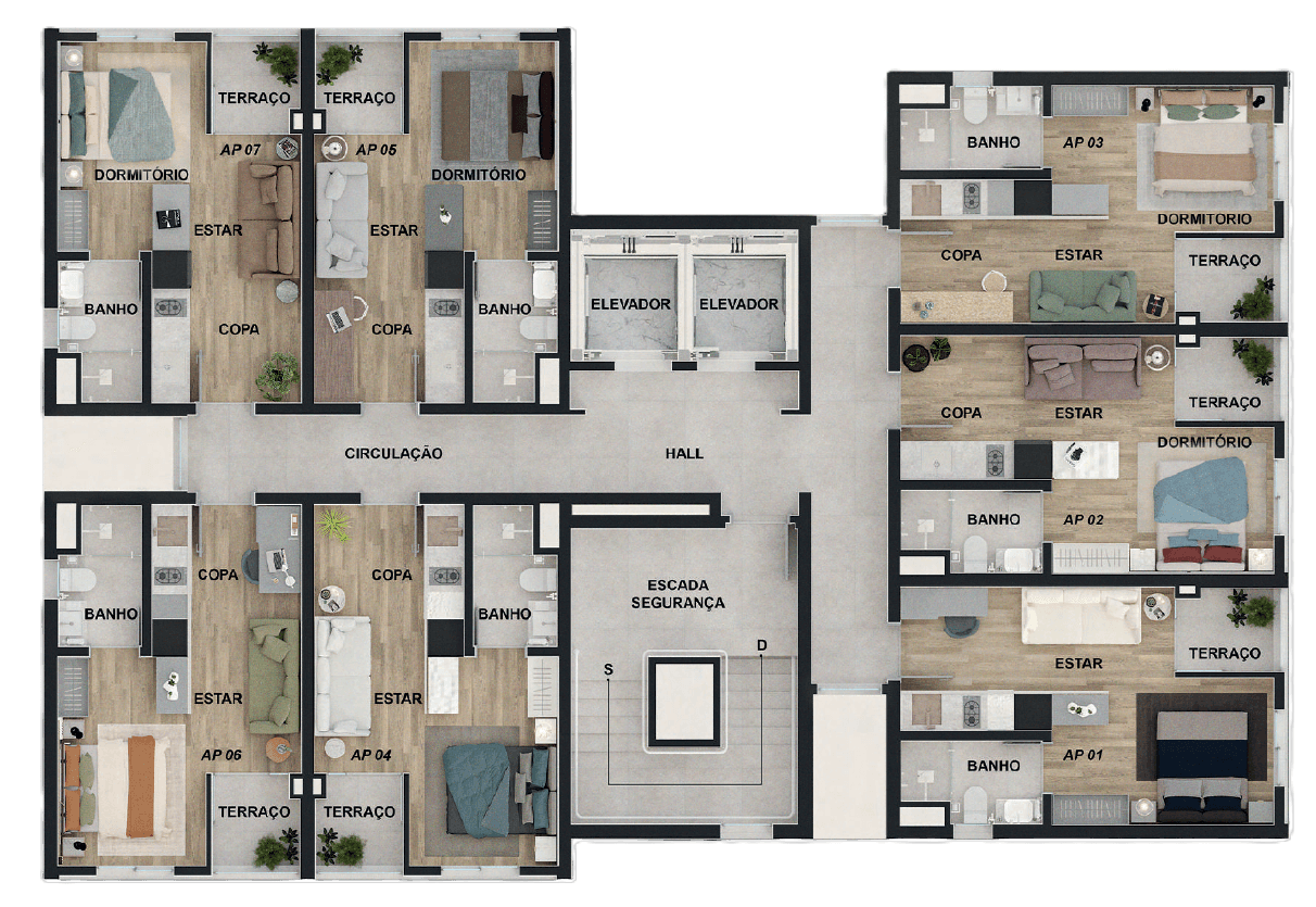 Planta 3 — Enjoy Residence - Residencial