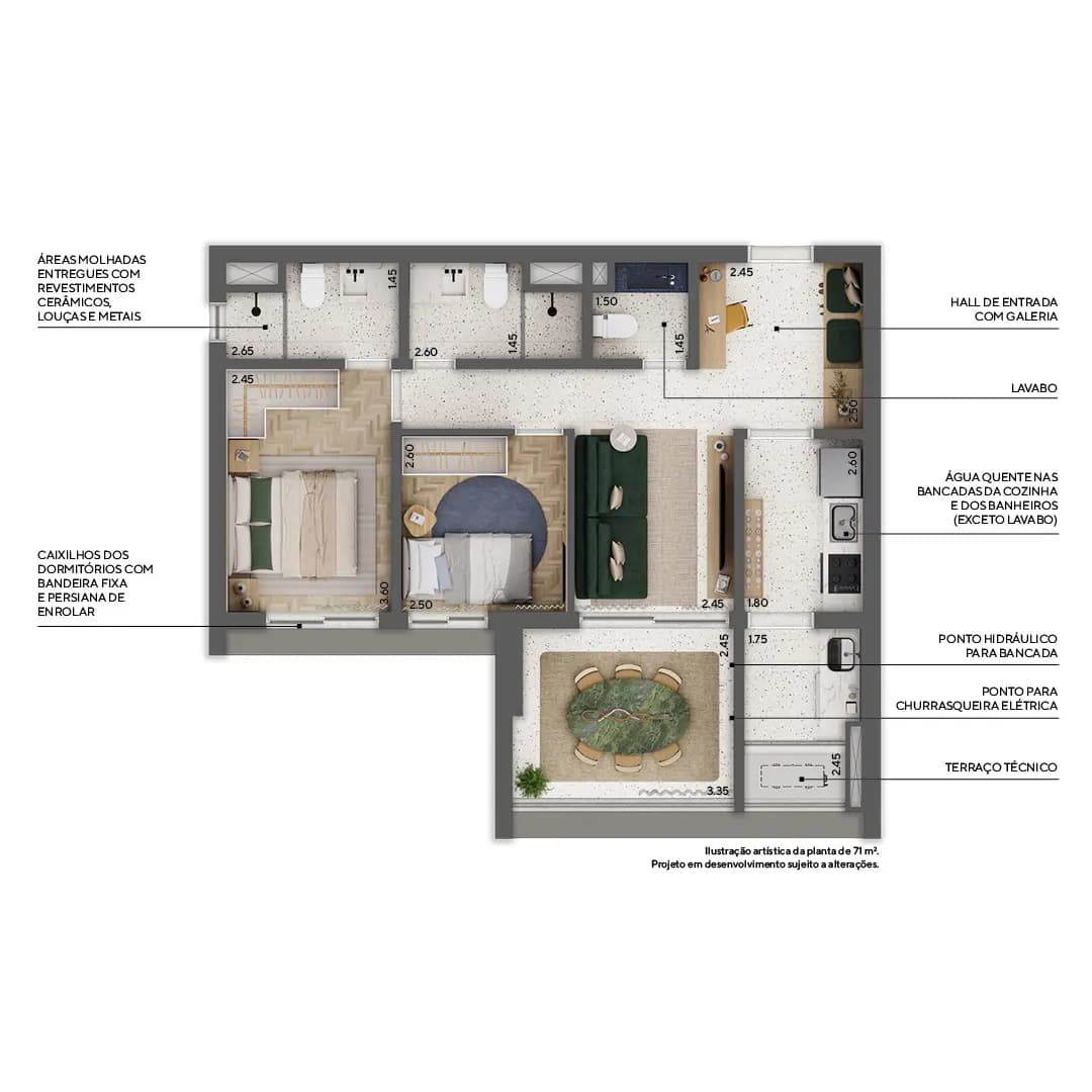 Planta 1 — Praça Higienópolis Itambé - Residencial