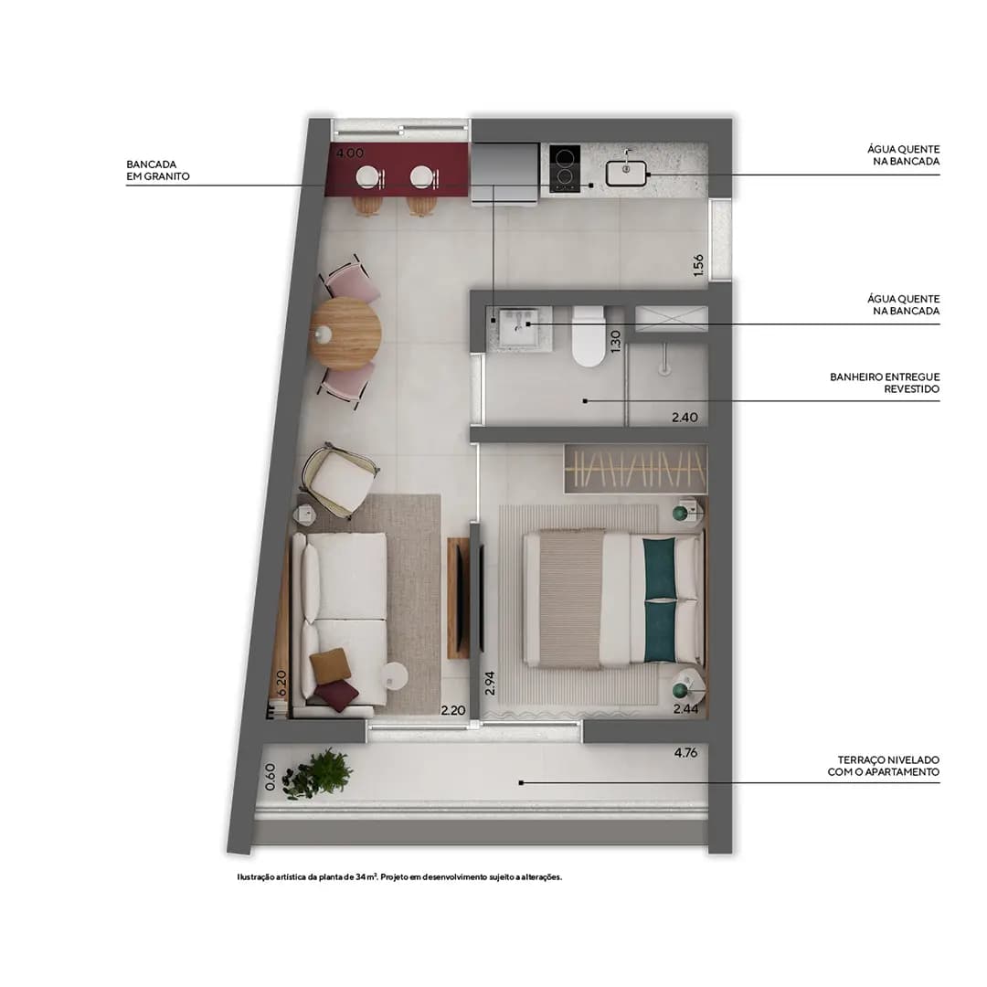 Planta 3 — Praça Higienópolis Tiê