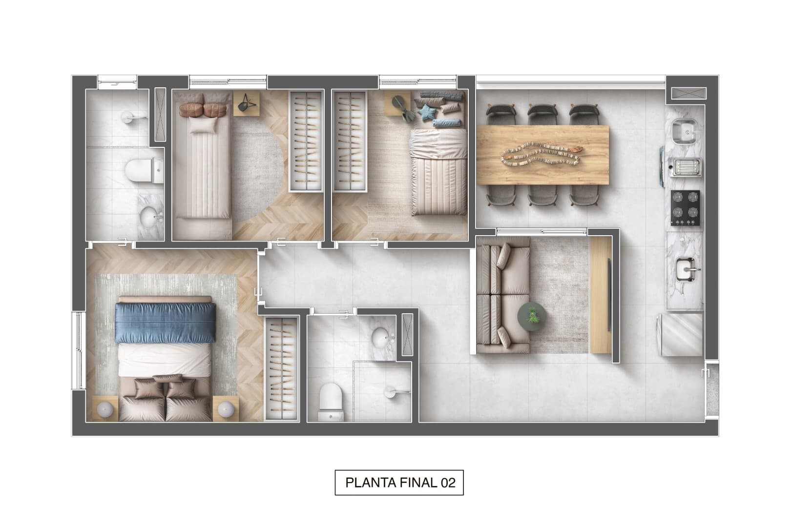 Planta 4 — Blue Park - Residencial