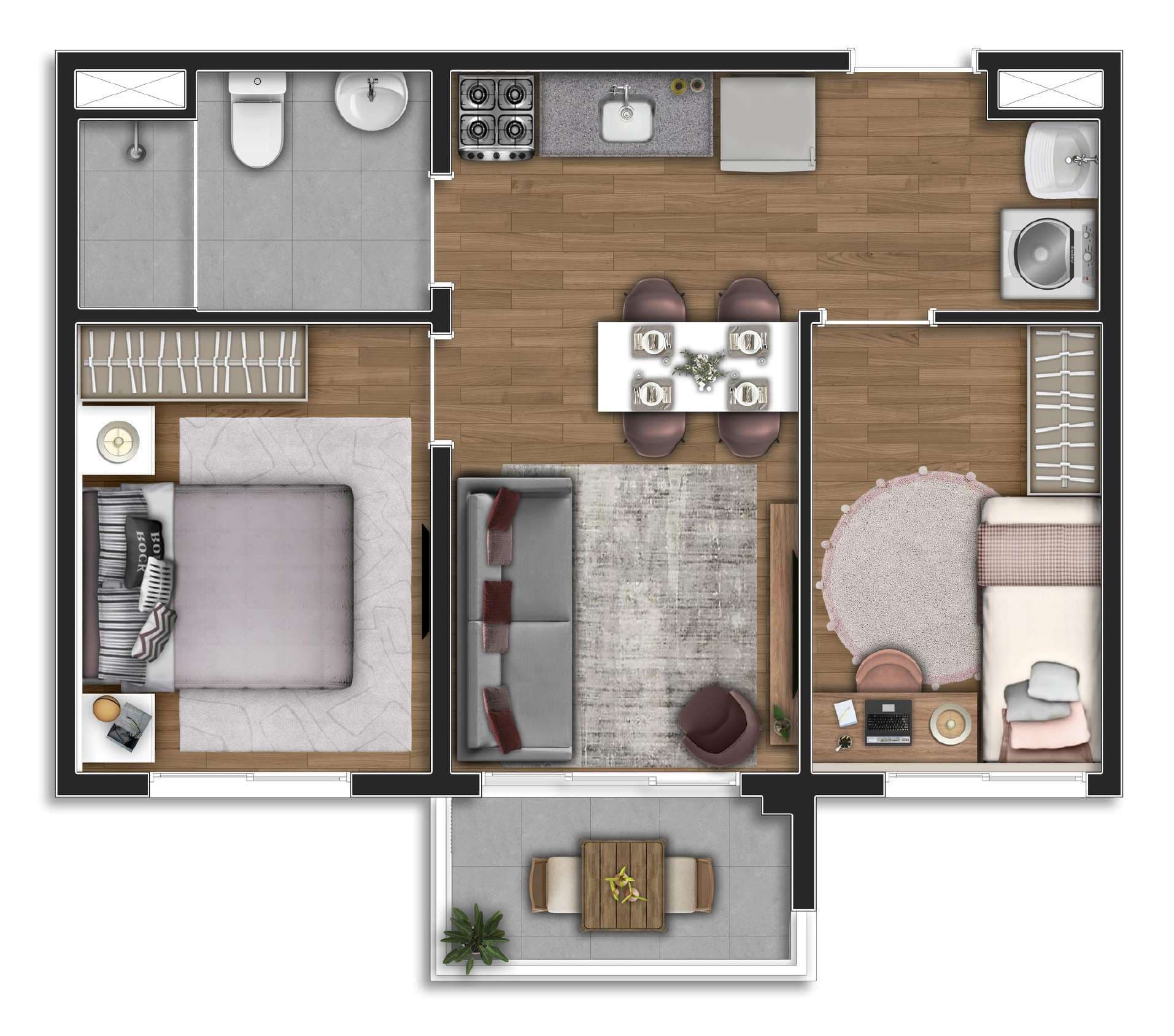 Planta 4 — Bosque Ipiranga - Residencial - Fase 2