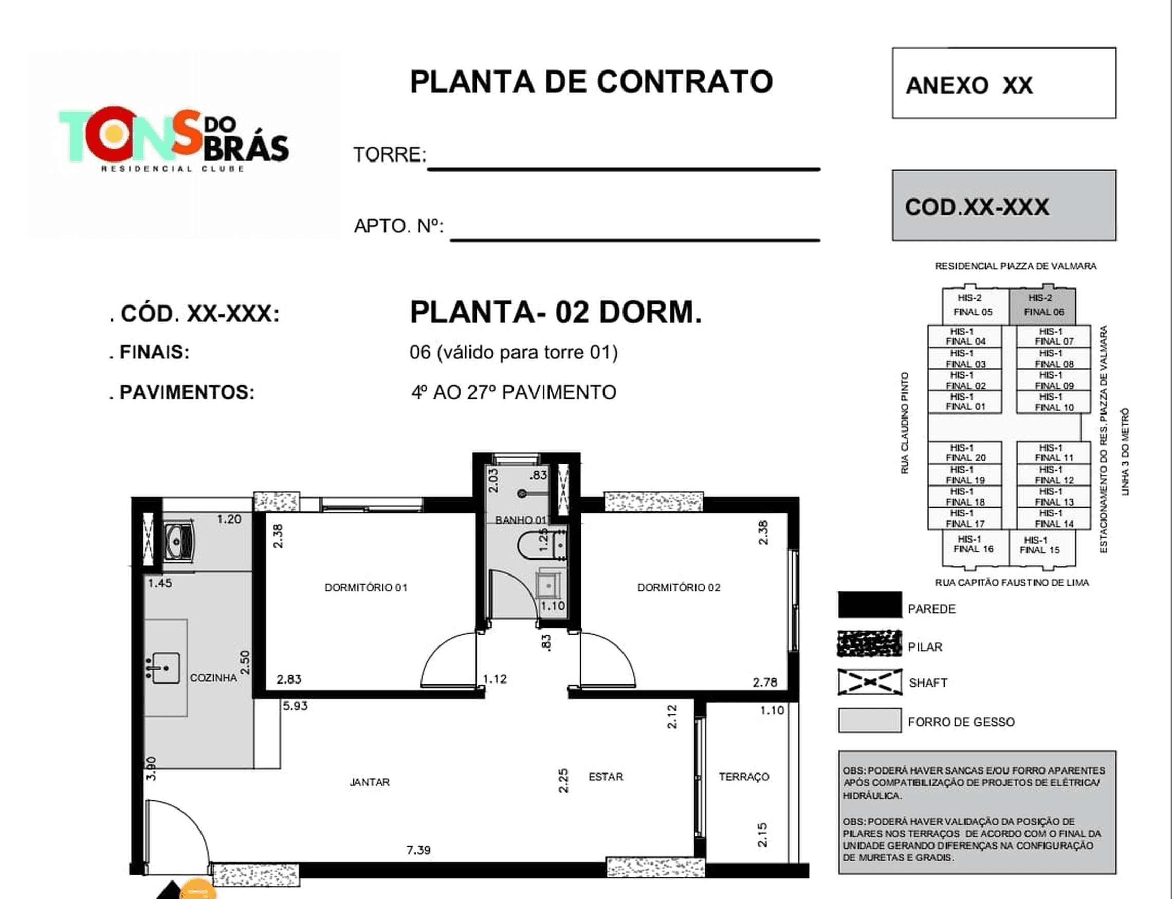 Planta 3 — Tons do Brás - Residencial