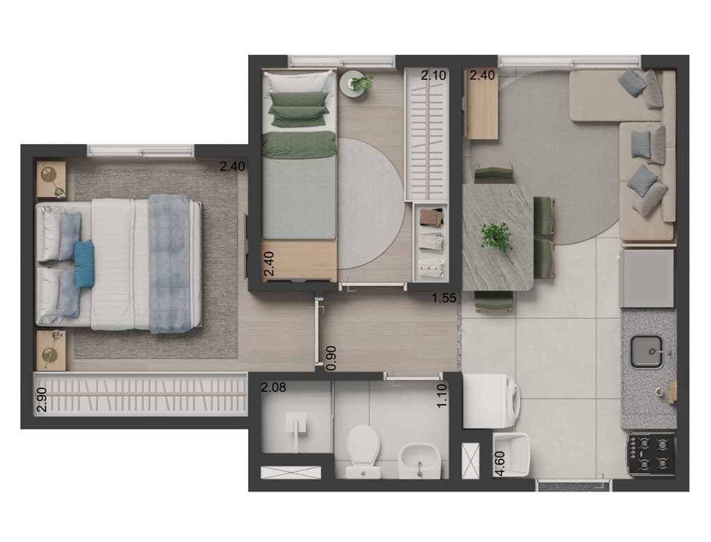 Planta 2 — Elev Park Sacomã II