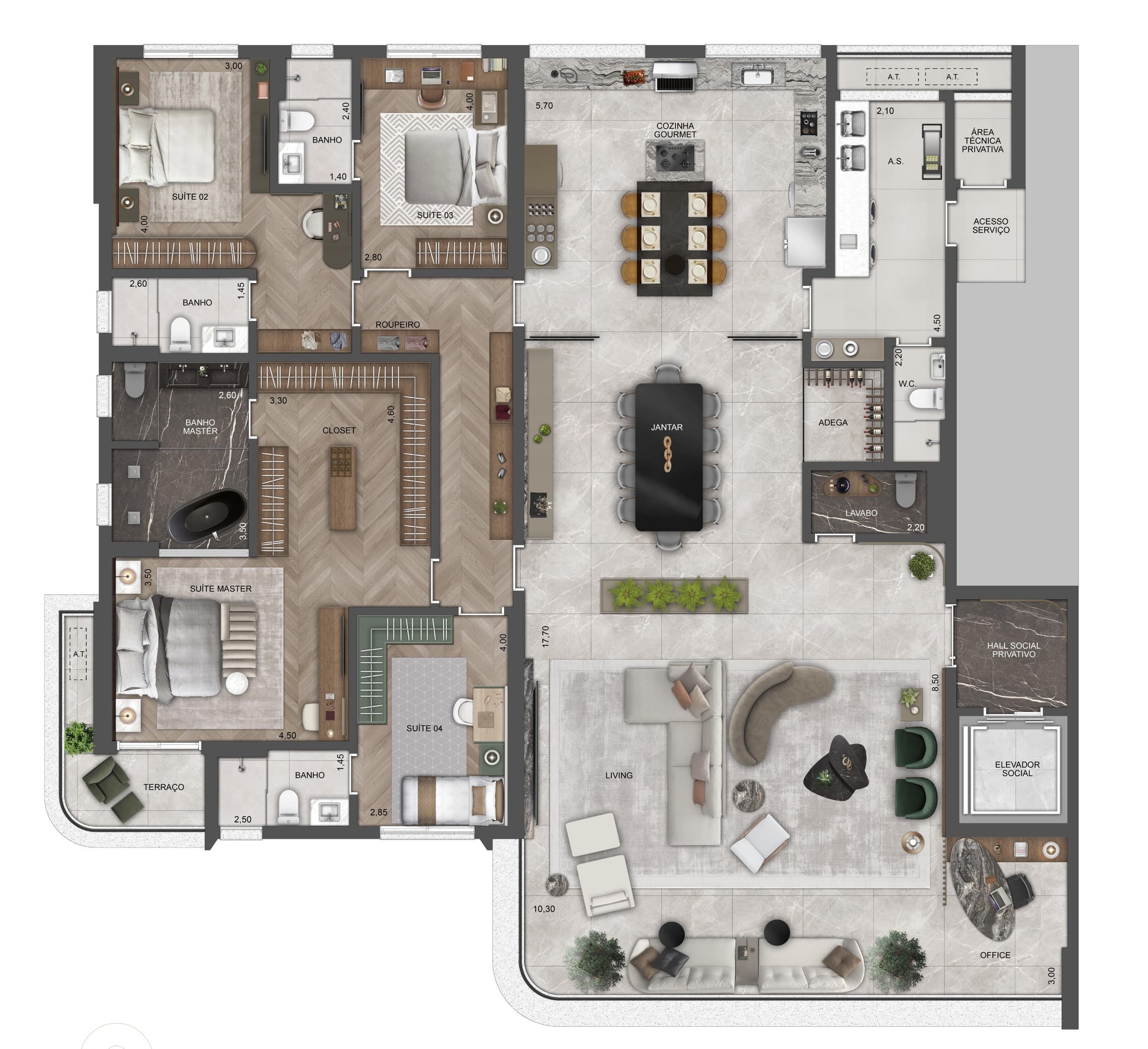 Planta 3 — The View Ibirapuera