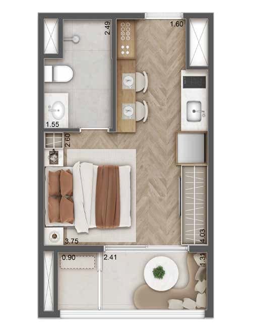 Planta 3 — Haus Mitre Station Brooklin - Residencial