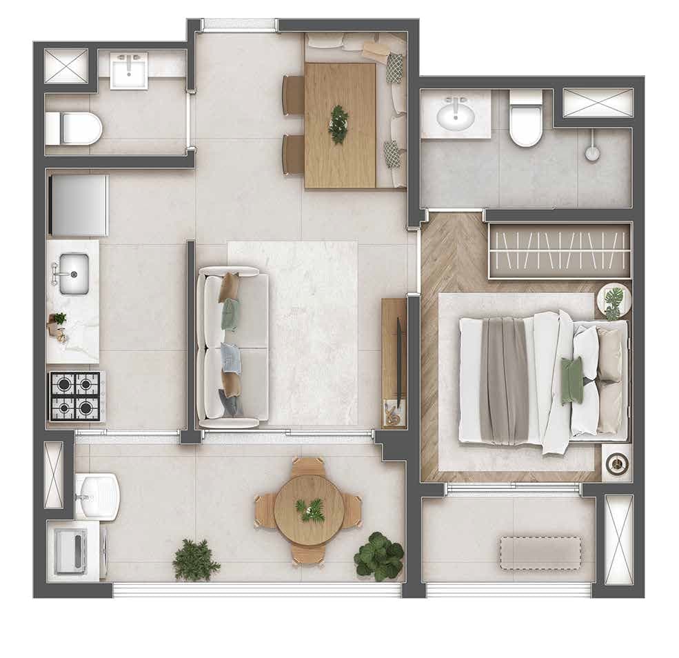 Planta 6 — Haus Mitre Station Brooklin - Residencial