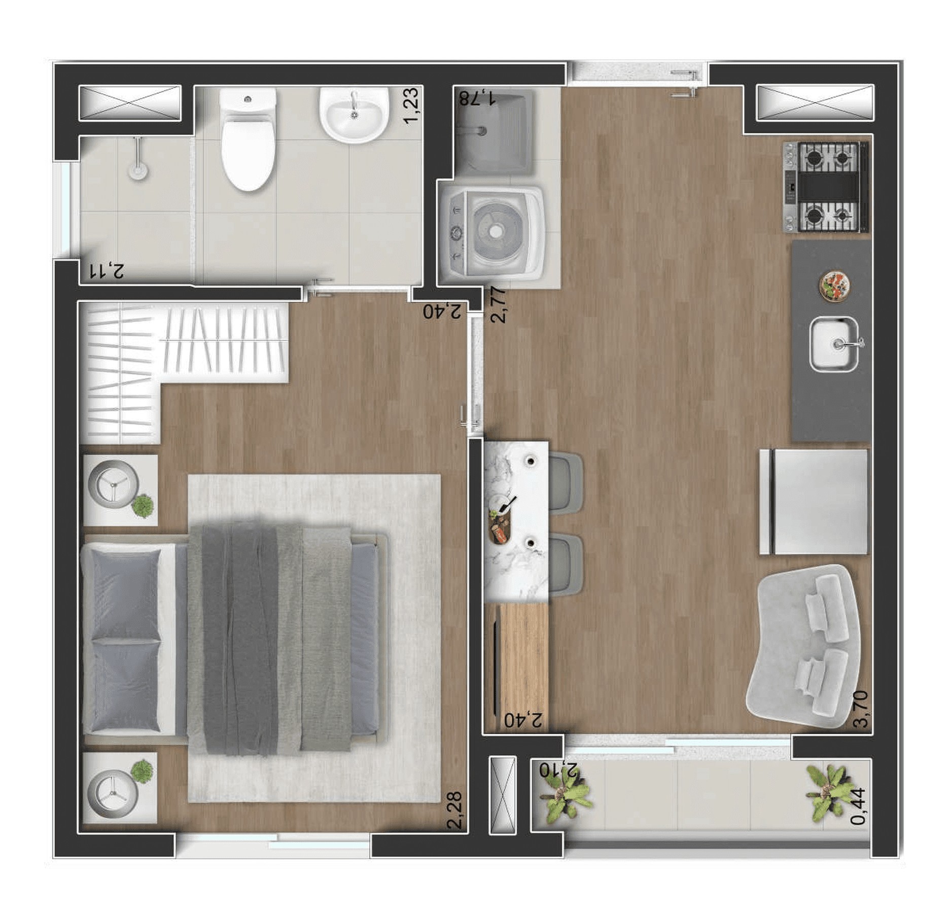 Planta 2 — Miraus Praça Santa Helena - Residencial