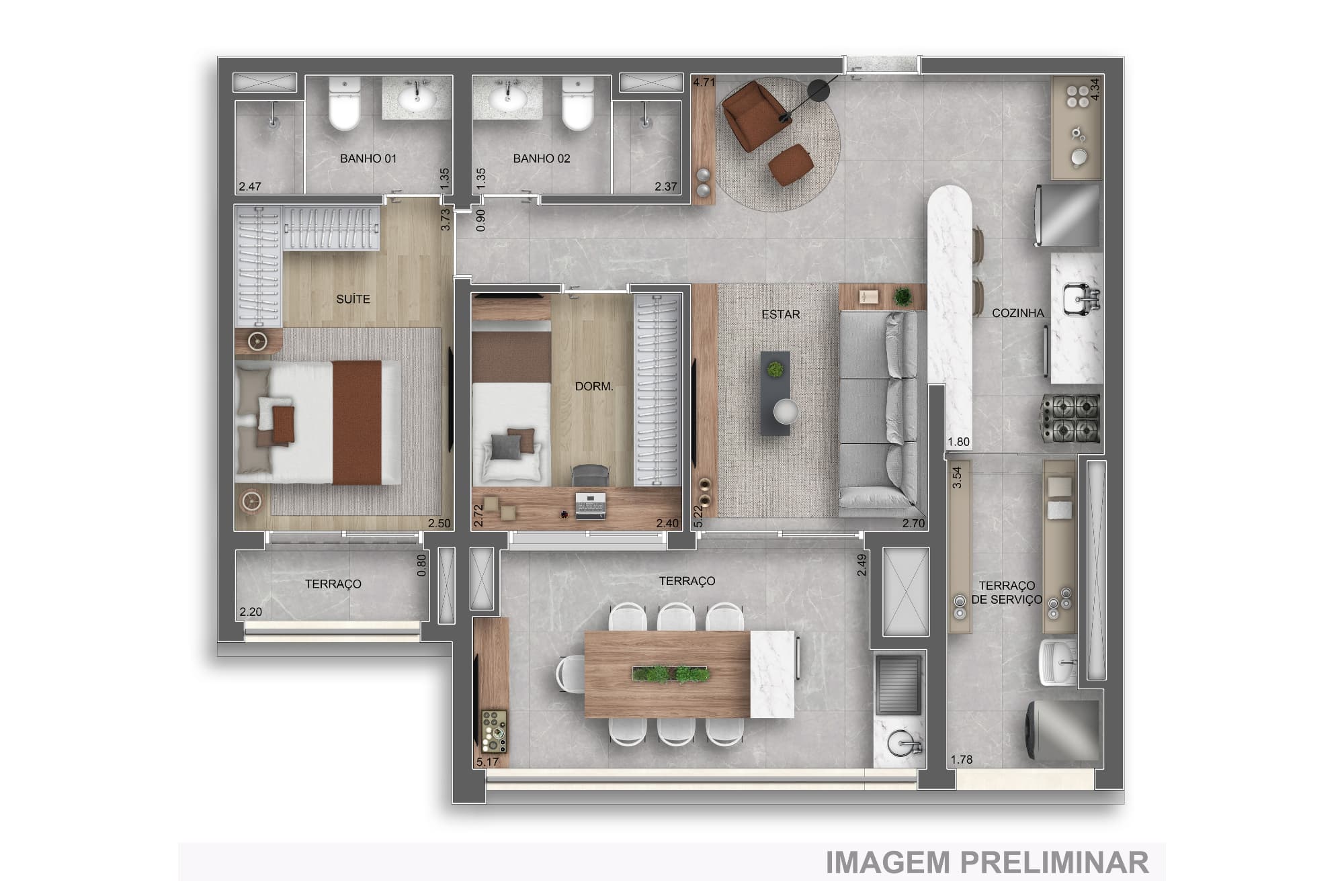 Planta 4 — Auge Resort Tatuapé Residences