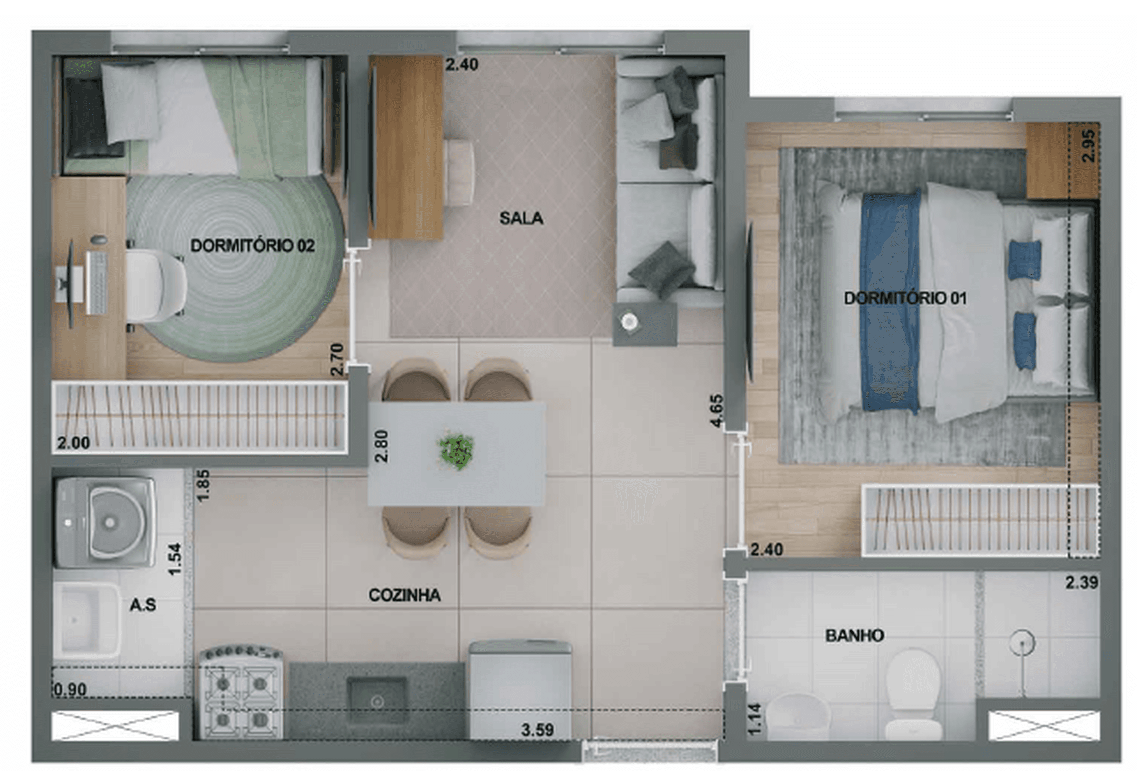 Planta 3 — Mirae Bom Retiro