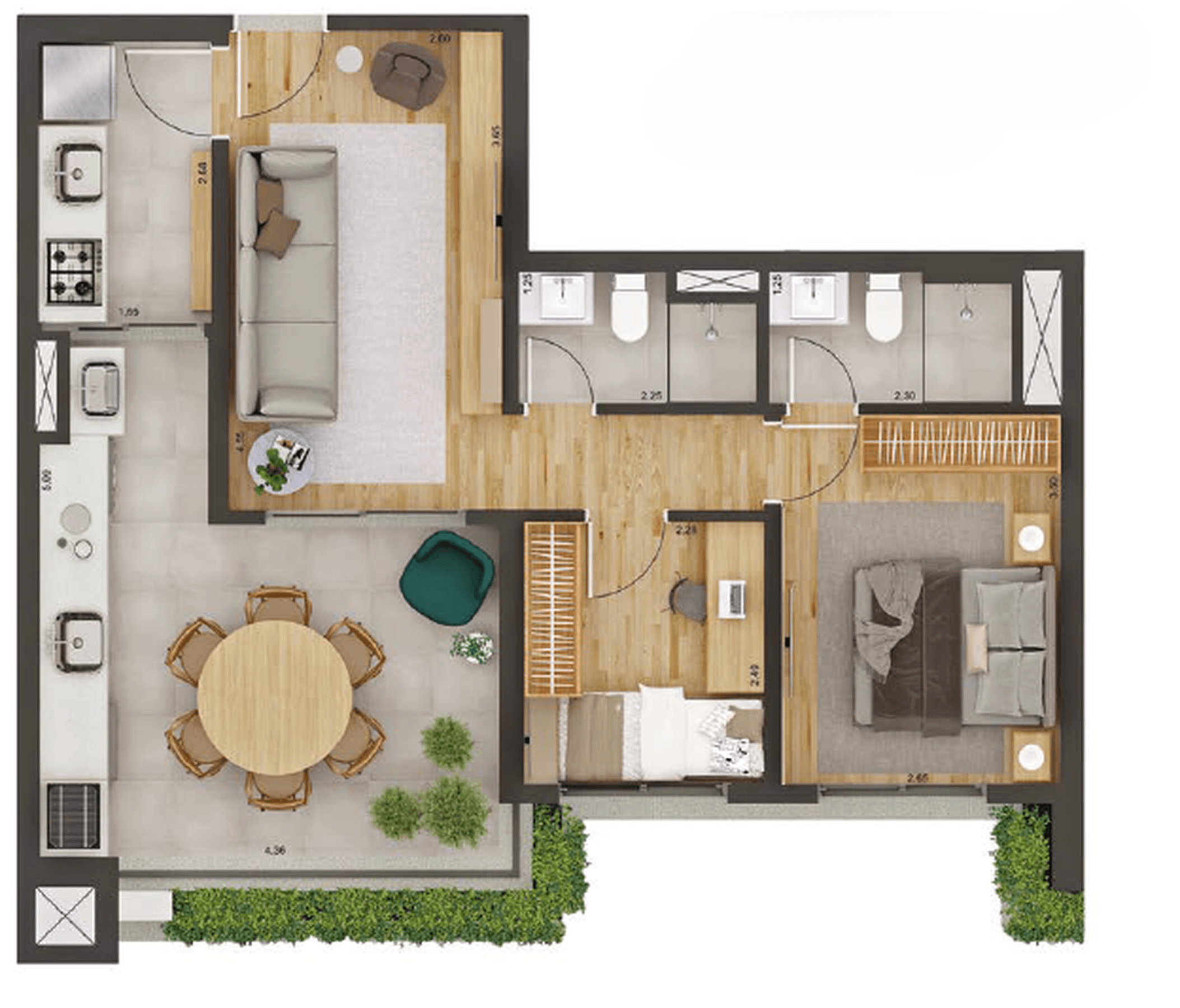 Planta 2 — Florea Bosque da Saúde - Residencial