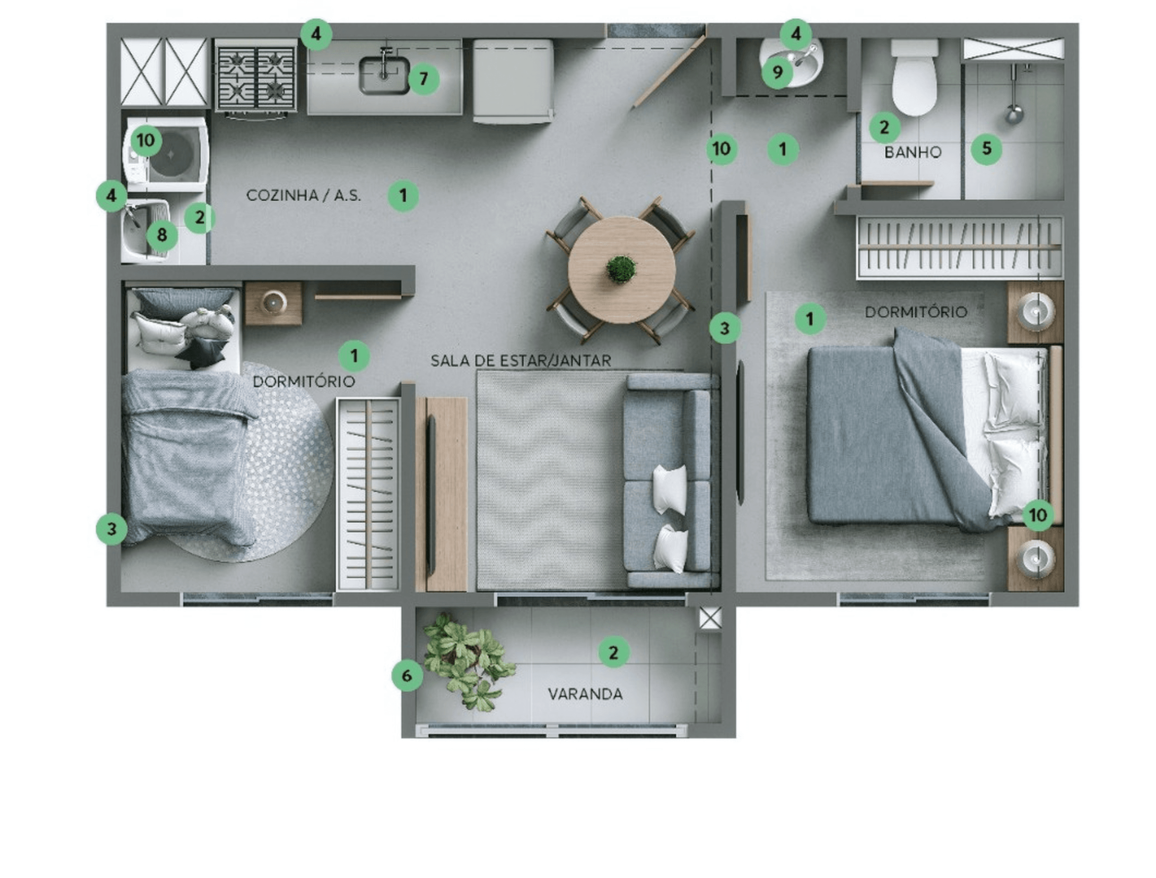 Planta 2 — Poente dos Tucanos - Fase 1