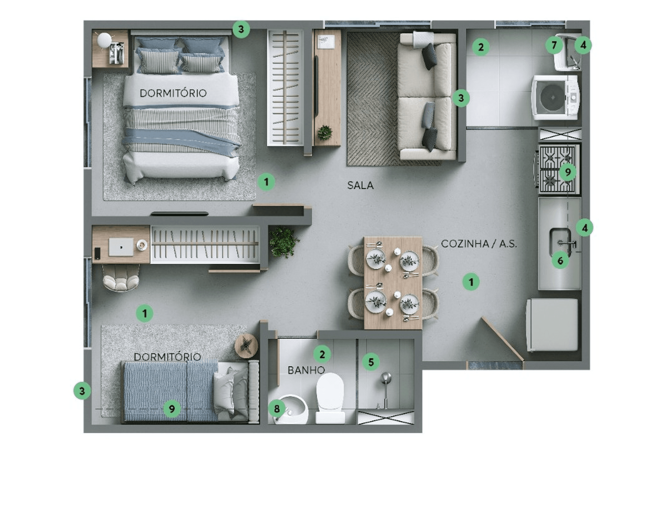 Planta 3 — Poente dos Tucanos - Fase 1