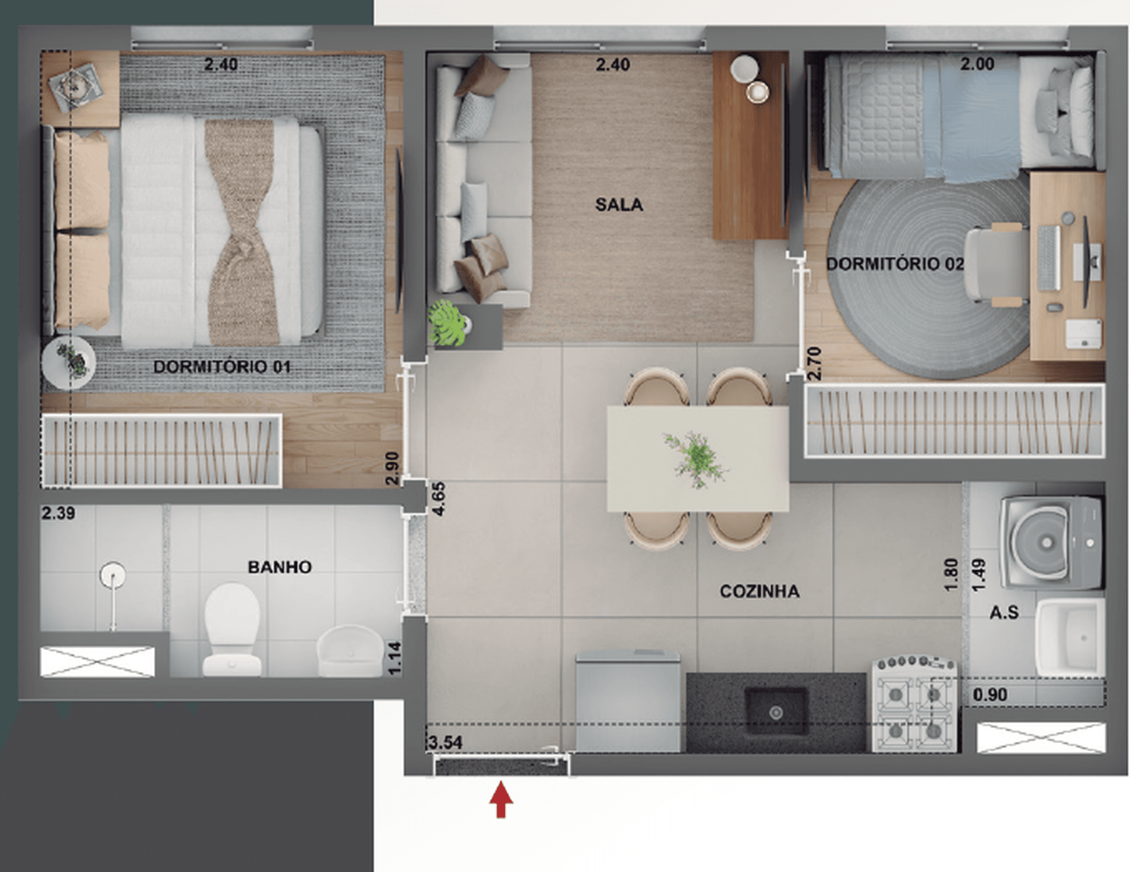 Planta 4 — Cidade Lapa Pompéia - Residencial