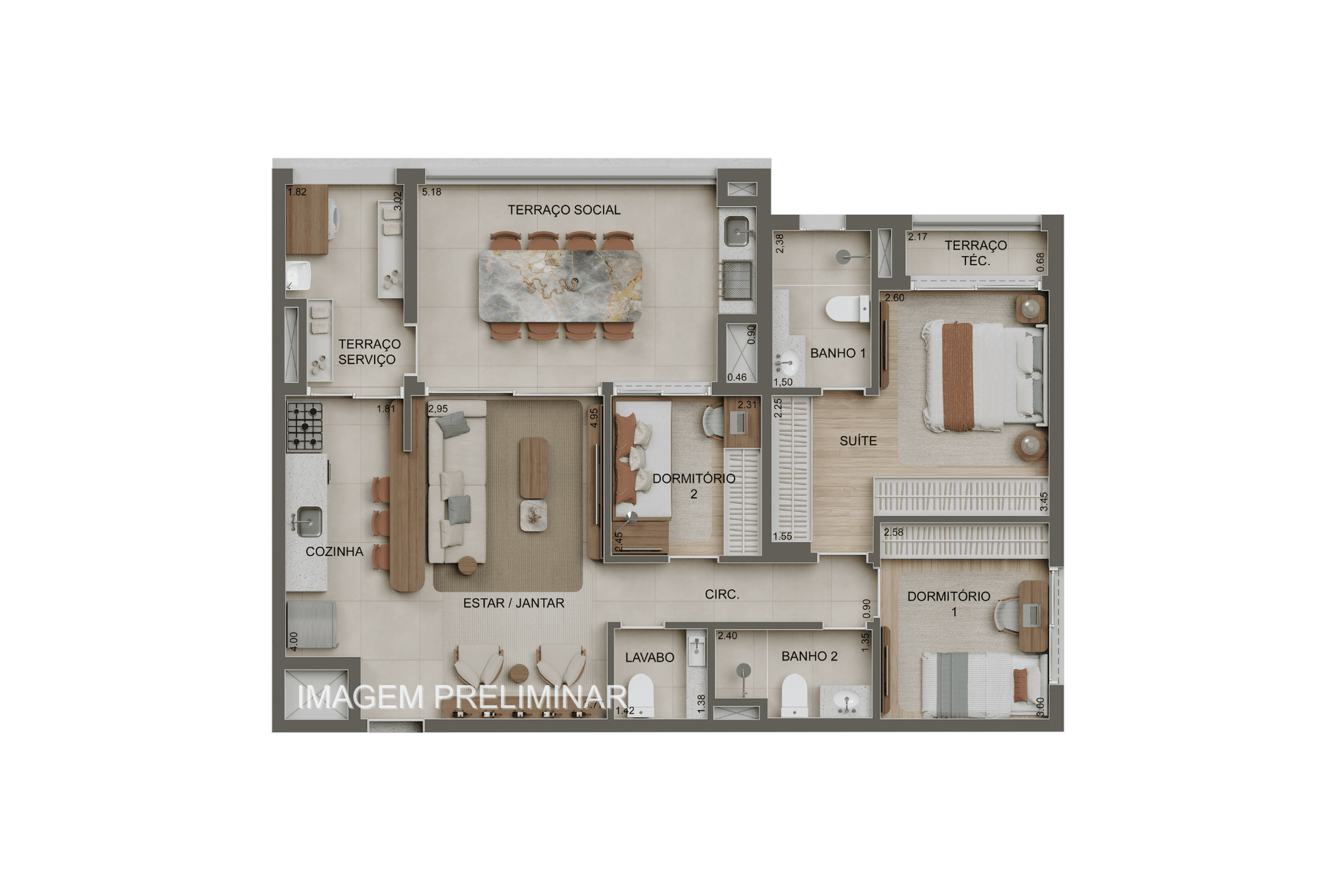 Planta 2 — Alameda Tatuapé Condomínio Clube Residences