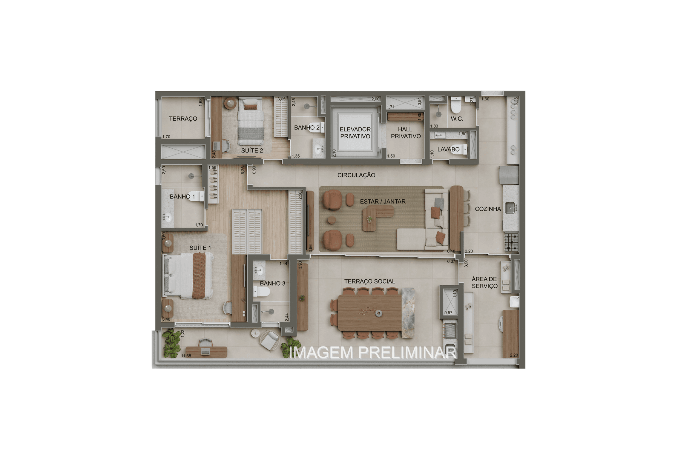 Planta 6 — Alameda Tatuapé Condomínio Clube Residences