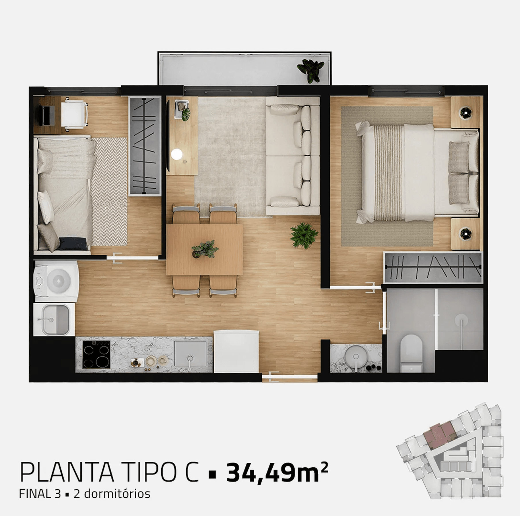 Planta 2 — Moderní Vila Prudente