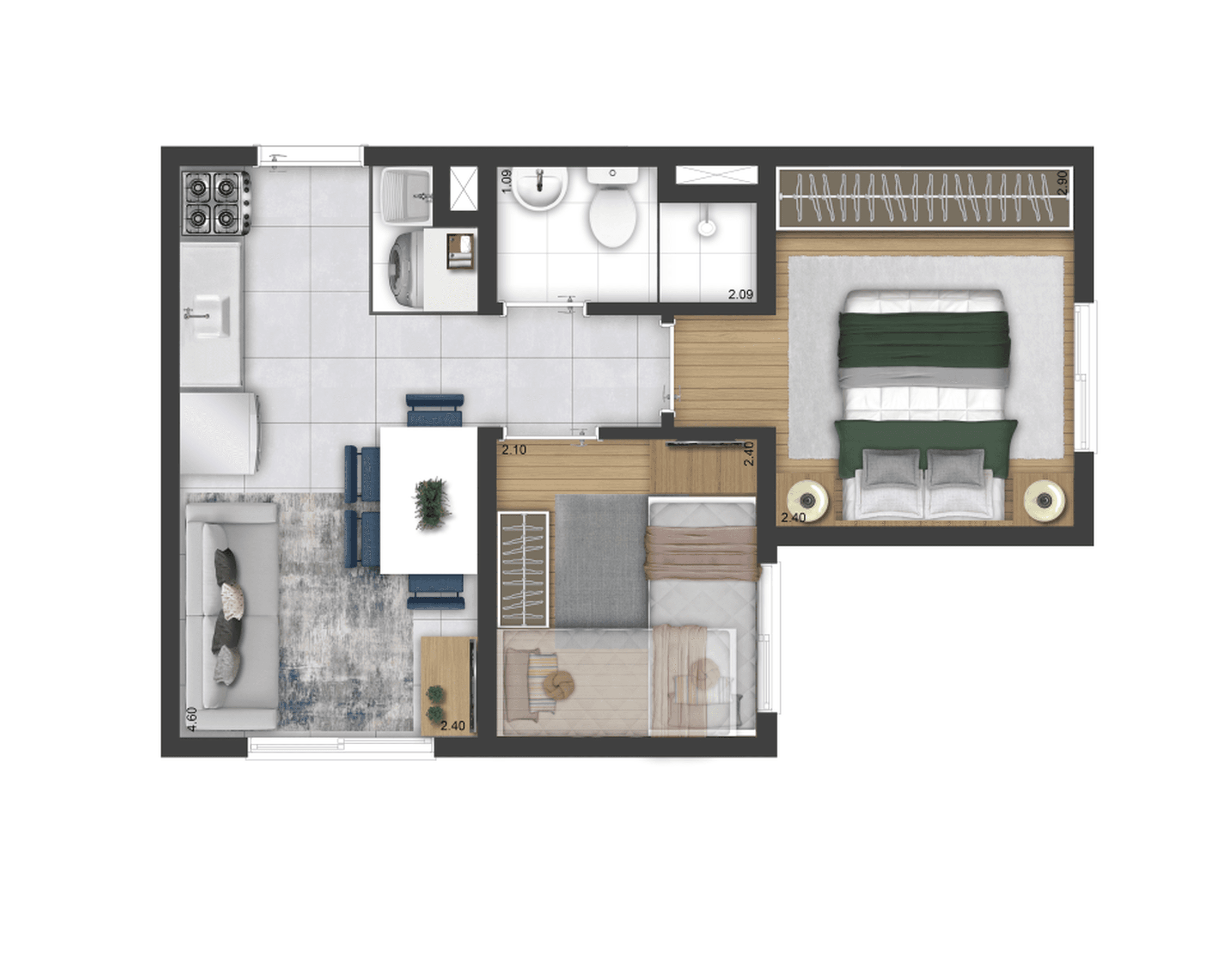 Planta 1 — Plano&Mais Interlagos Refúgio