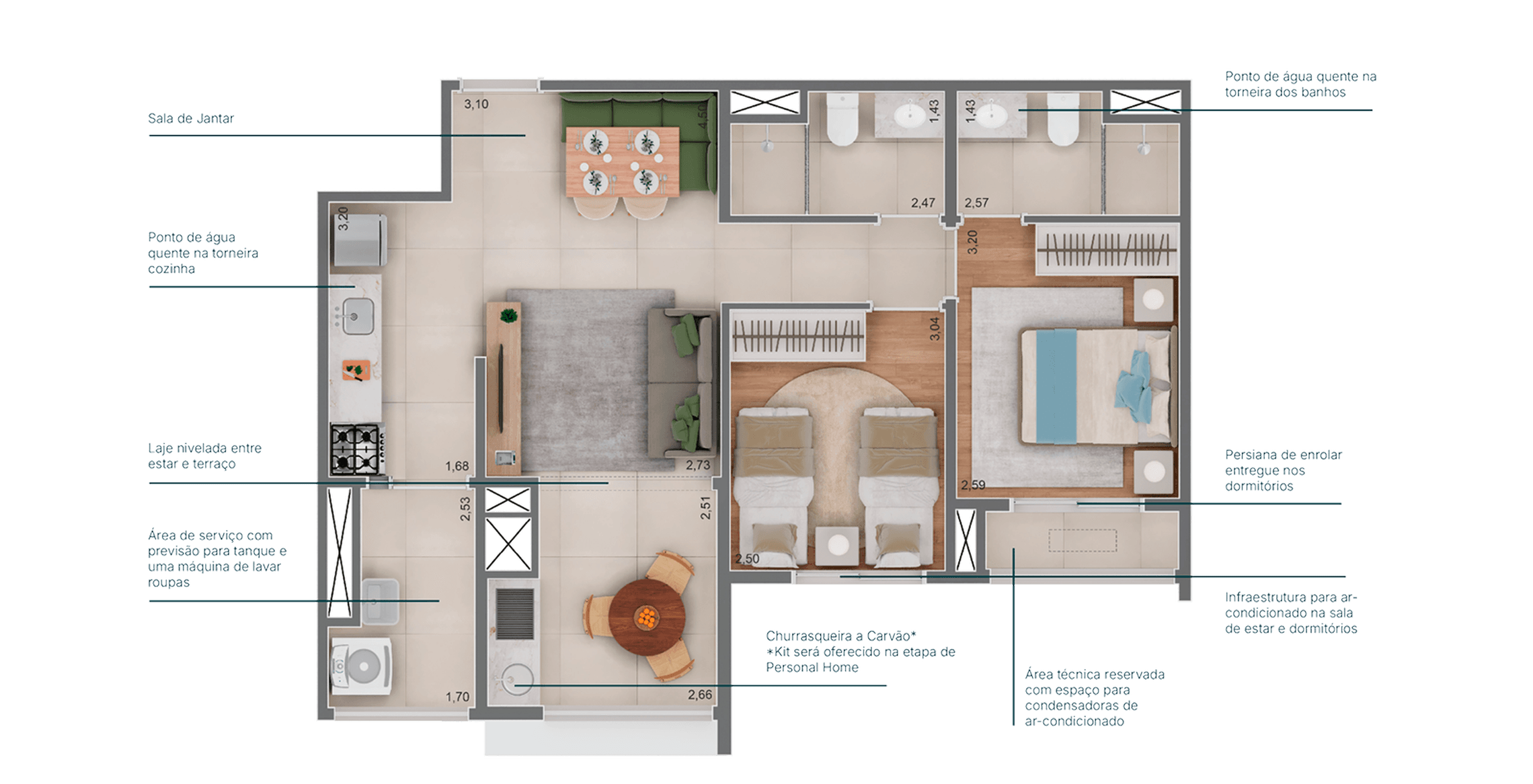 Planta 4 — Raízes Premium Campo Belo