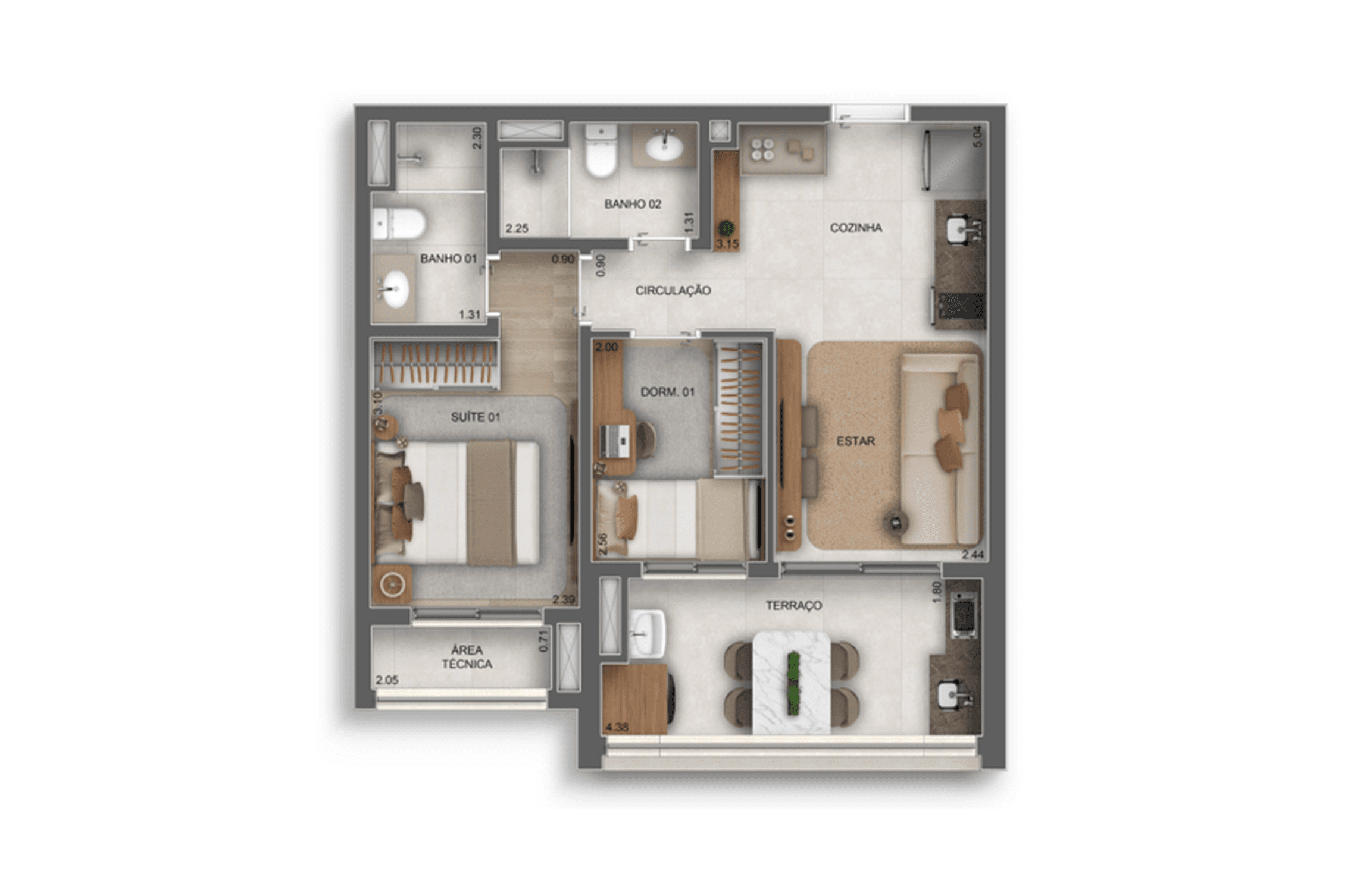 Planta 5 — Vértice Butantã Residences by Diálogo