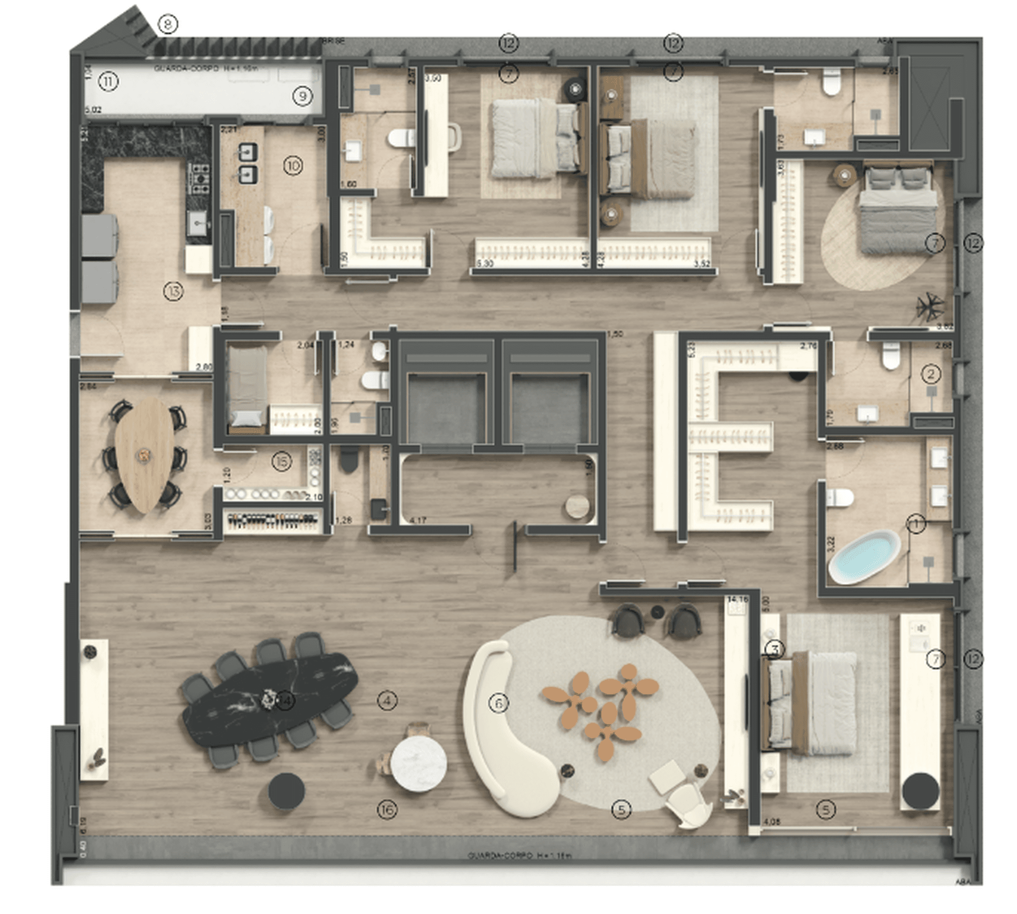 Planta 3 — Enora Residence