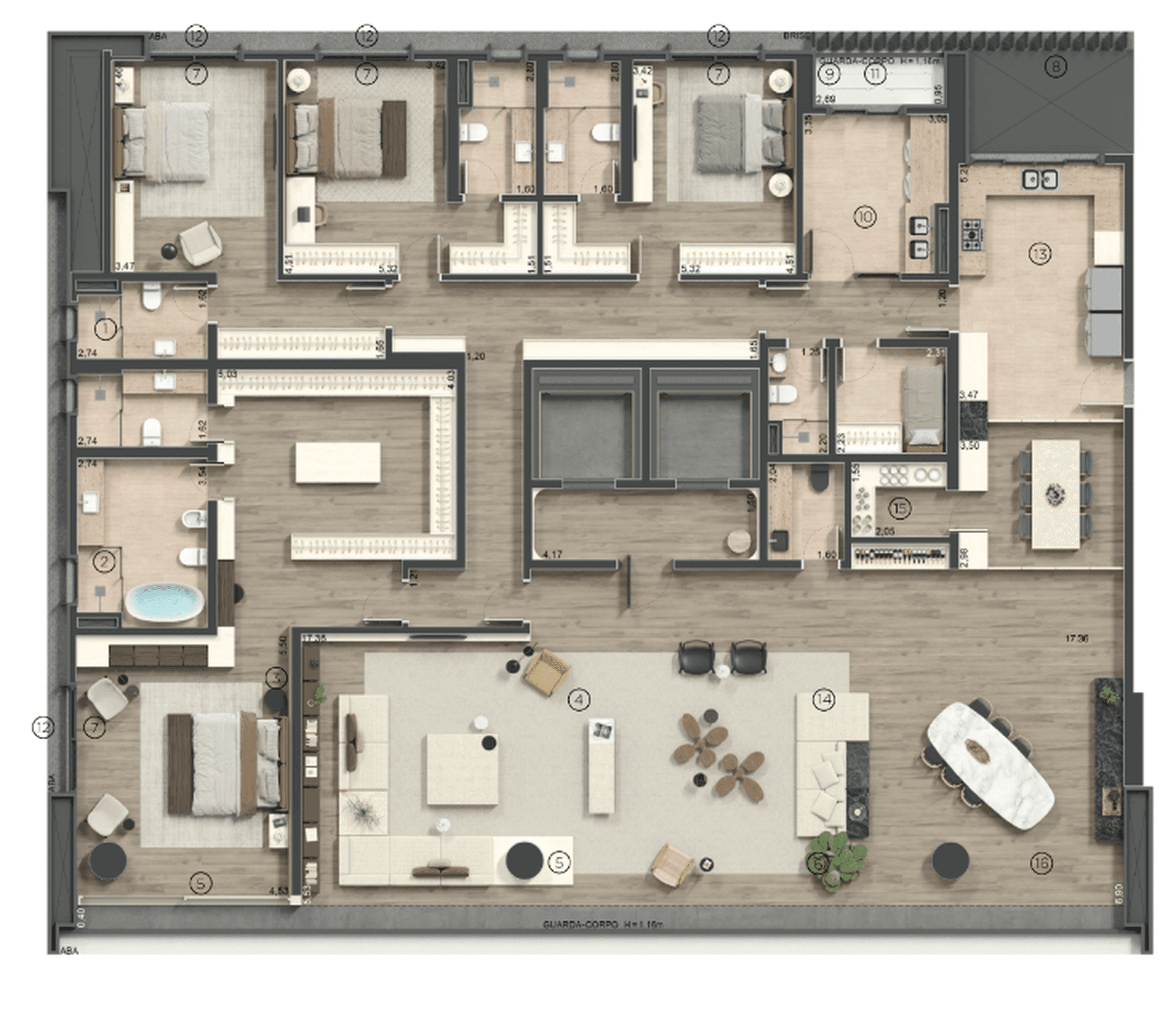 Planta 4 — Enora Residence