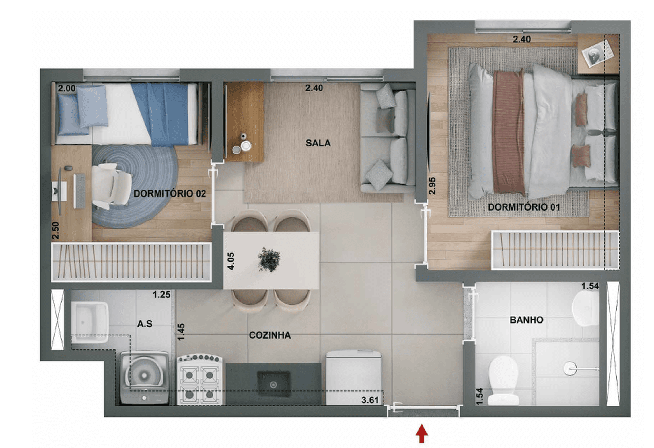 Planta 3 — Alto Chácara Santo Antônio