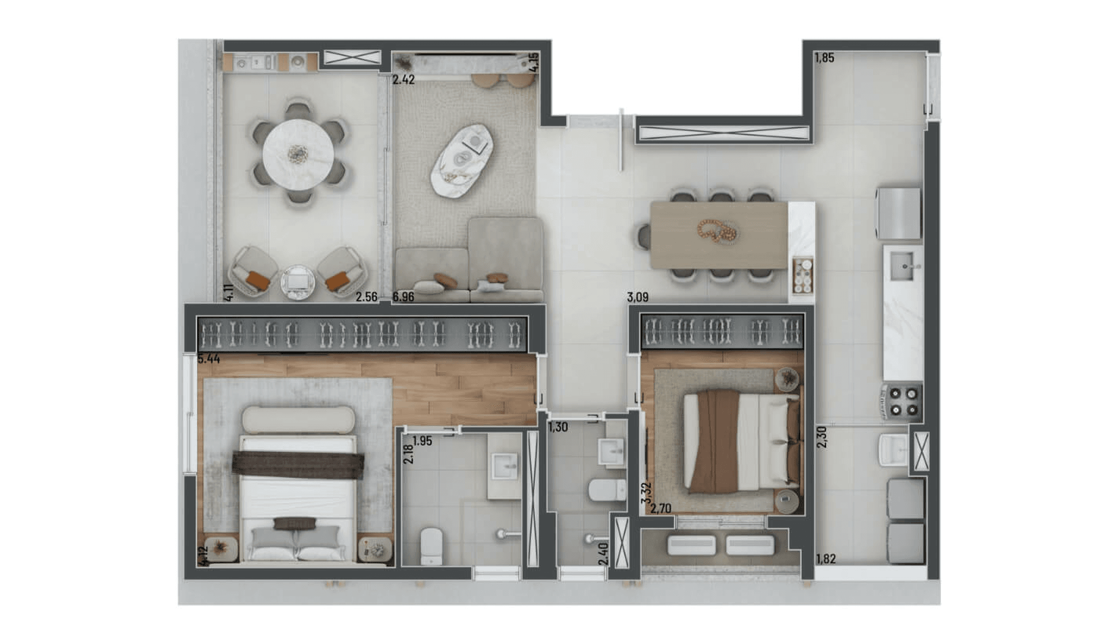 Planta 2 — Naara Higienópolis