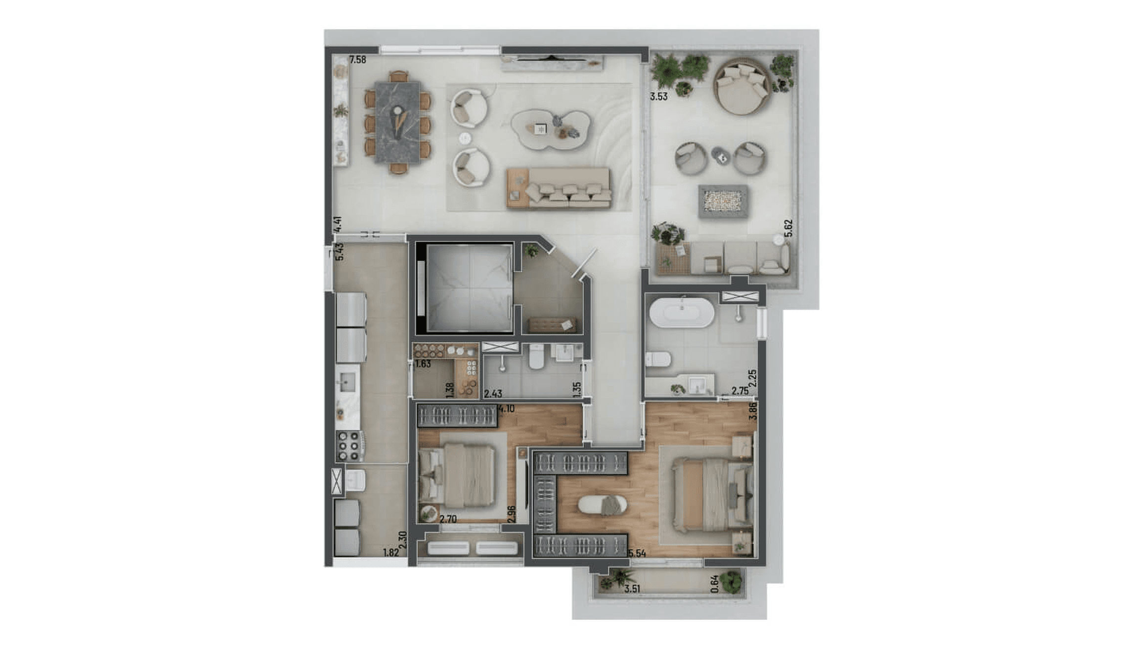 Planta 3 — Naara Higienópolis