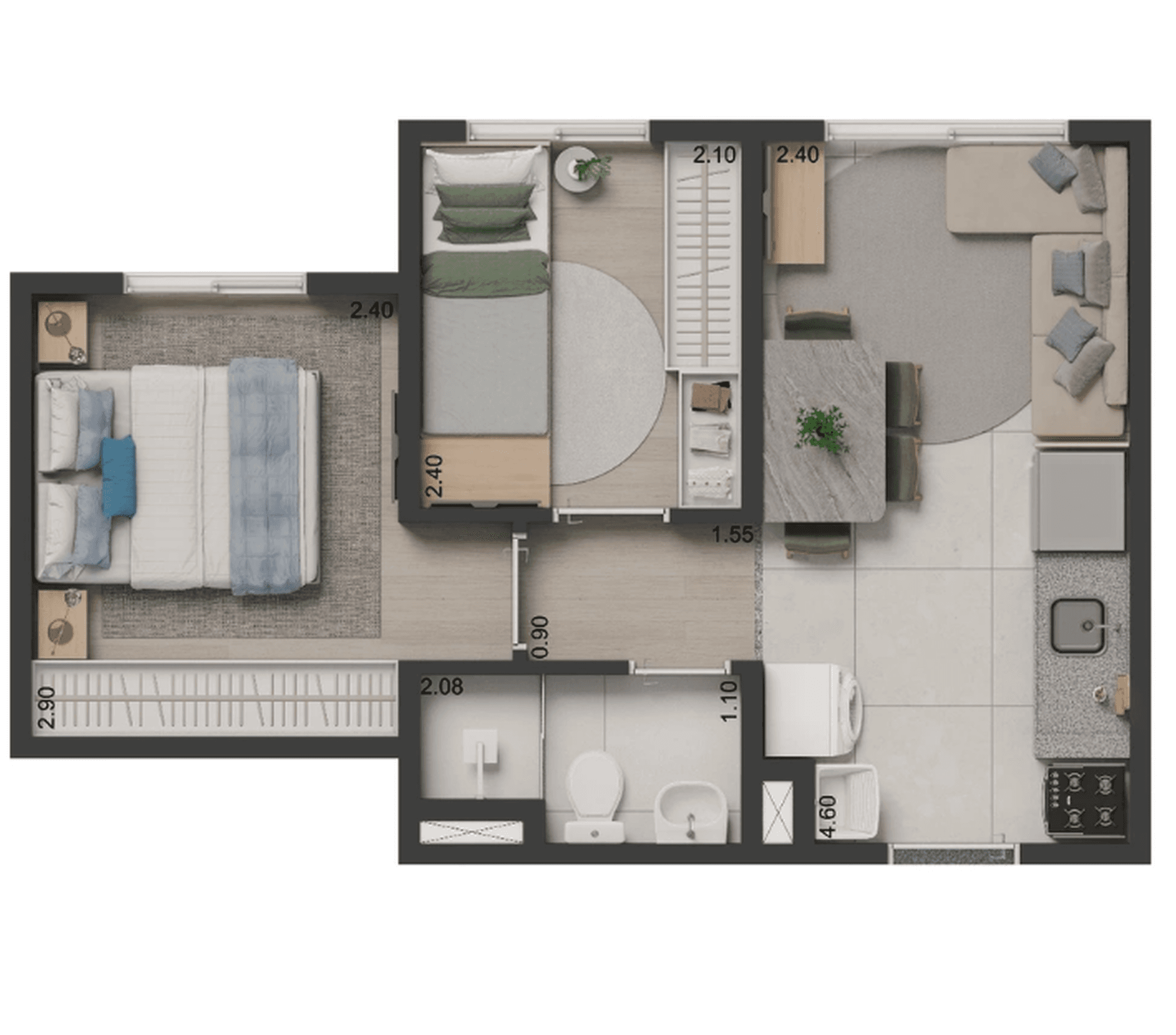 Planta 3 — Elev Park Sacomã III