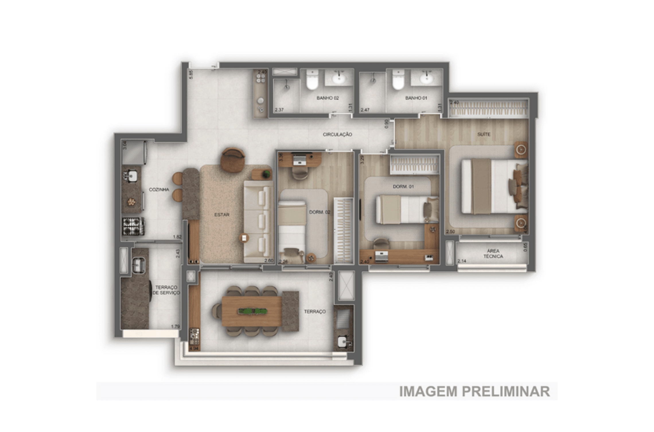 Planta 3 — GranDiálogo Parque da Mooca - Residencial