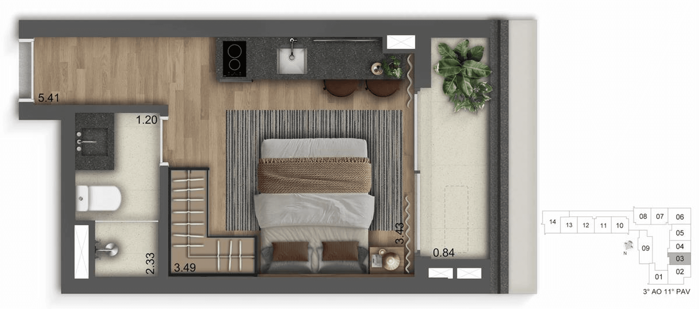 Planta 3 — Lisbô Pinheiros