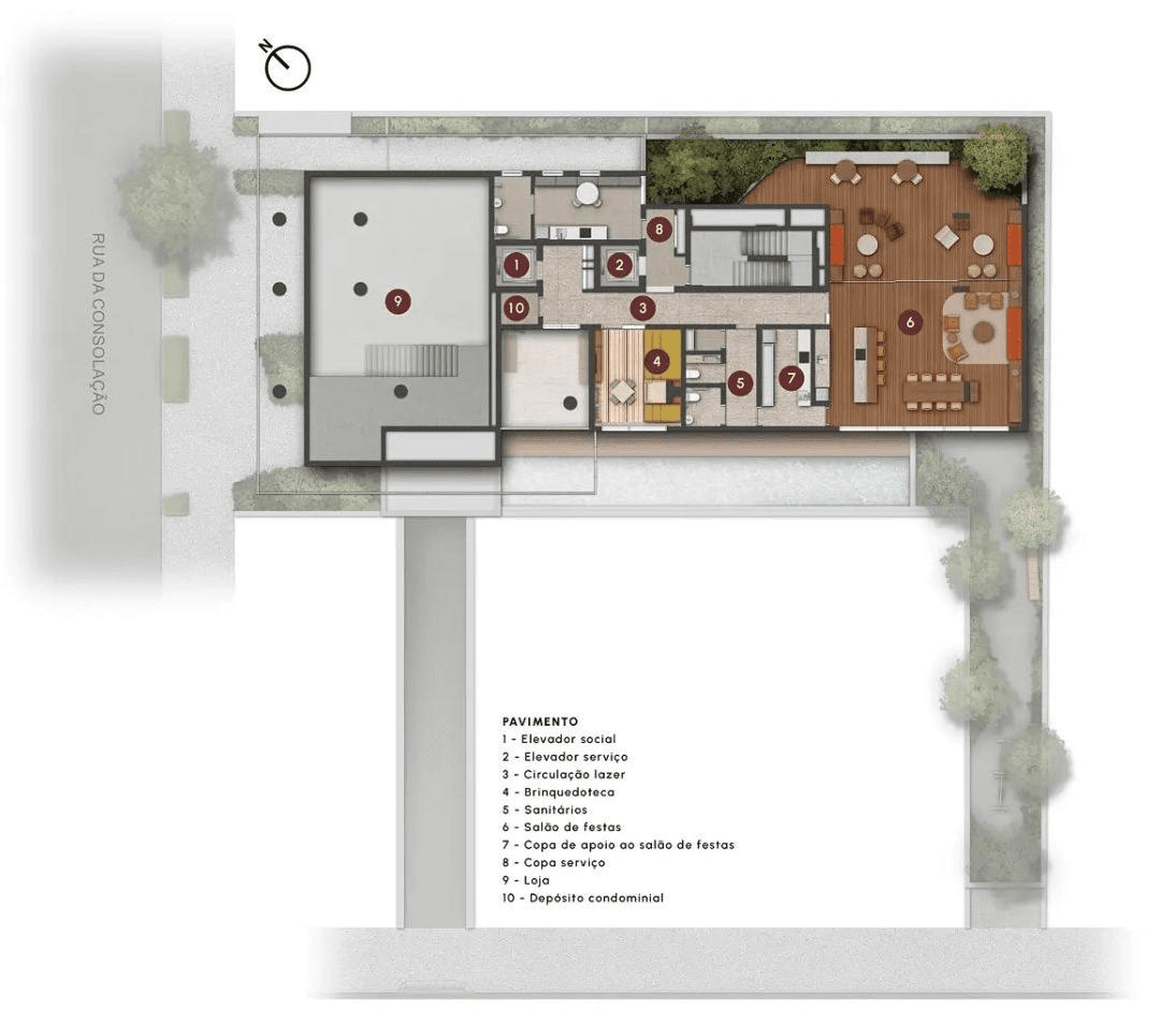 Planta 1 — CLARA por Bernardes Arquitetura