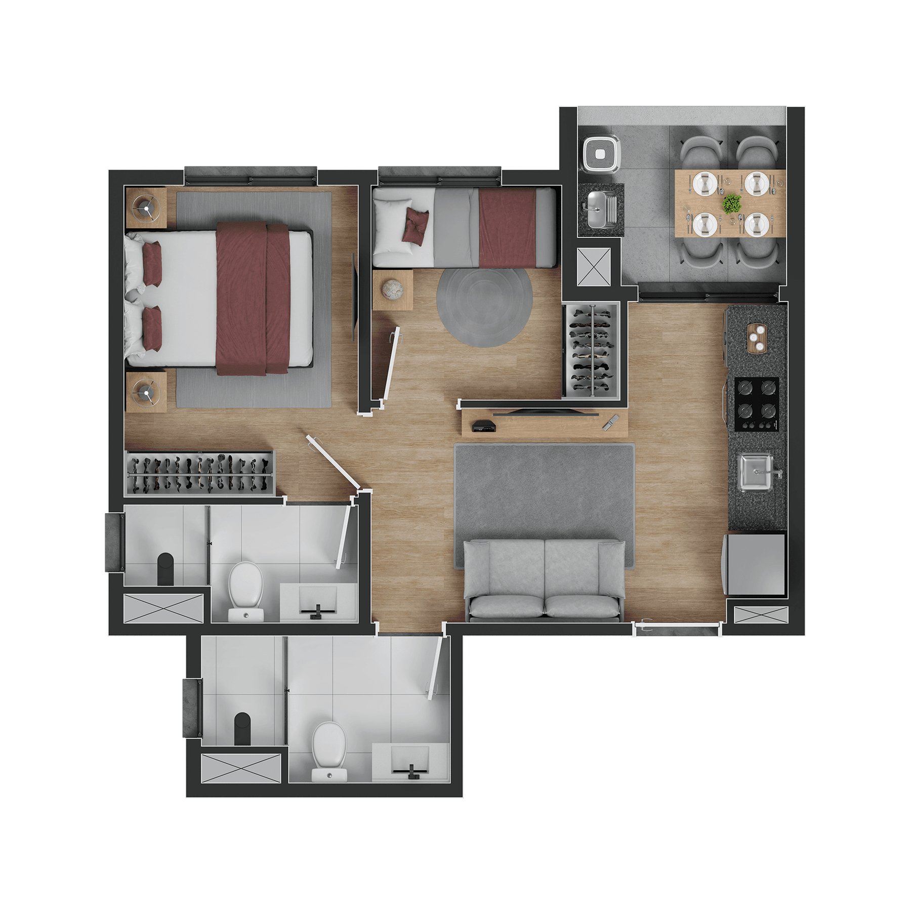 Planta 1 — myID Vista Guilhermina Esperança