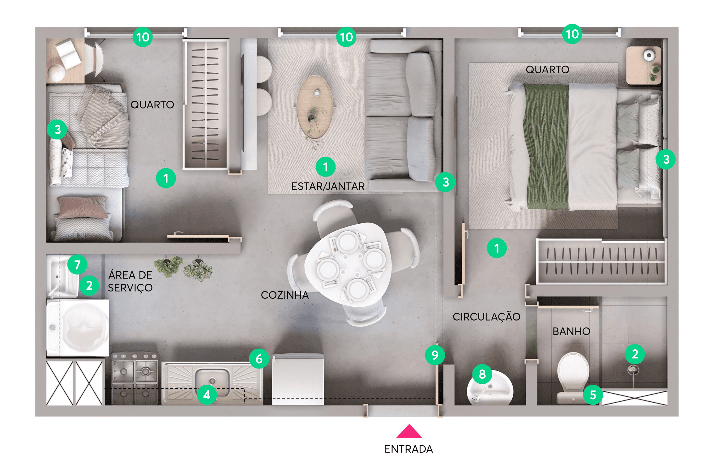 Planta 2 — Gran Vista Itaquera - Fase 1